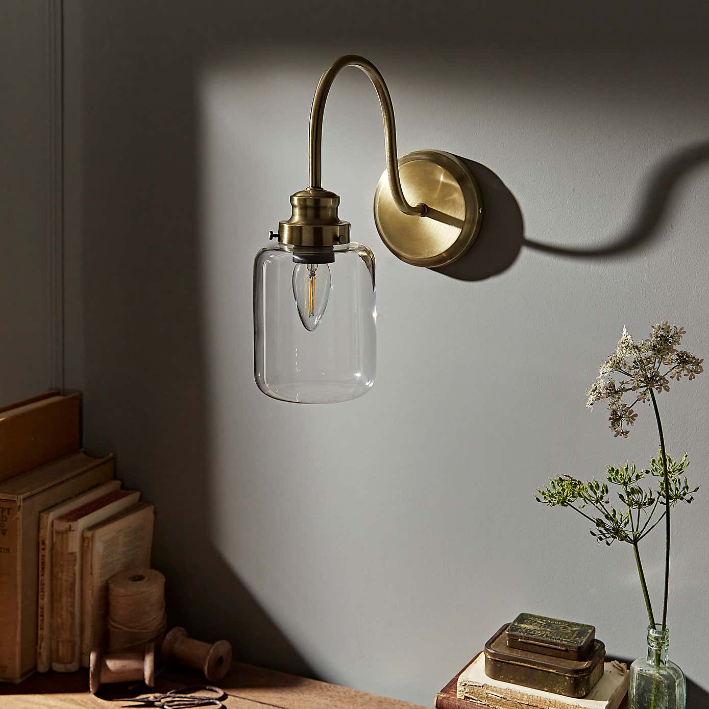 Industrial Curved Wall Light