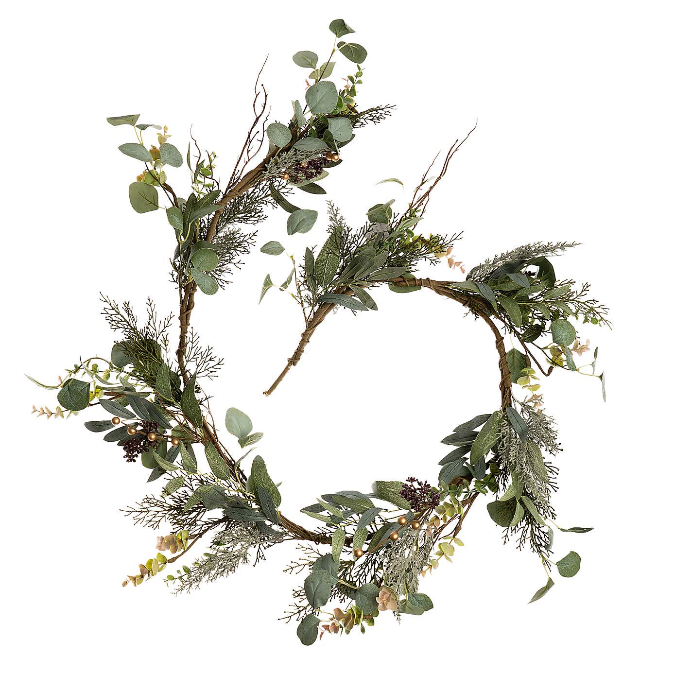 180cm Artificial Eucalyptus Rustic Garland