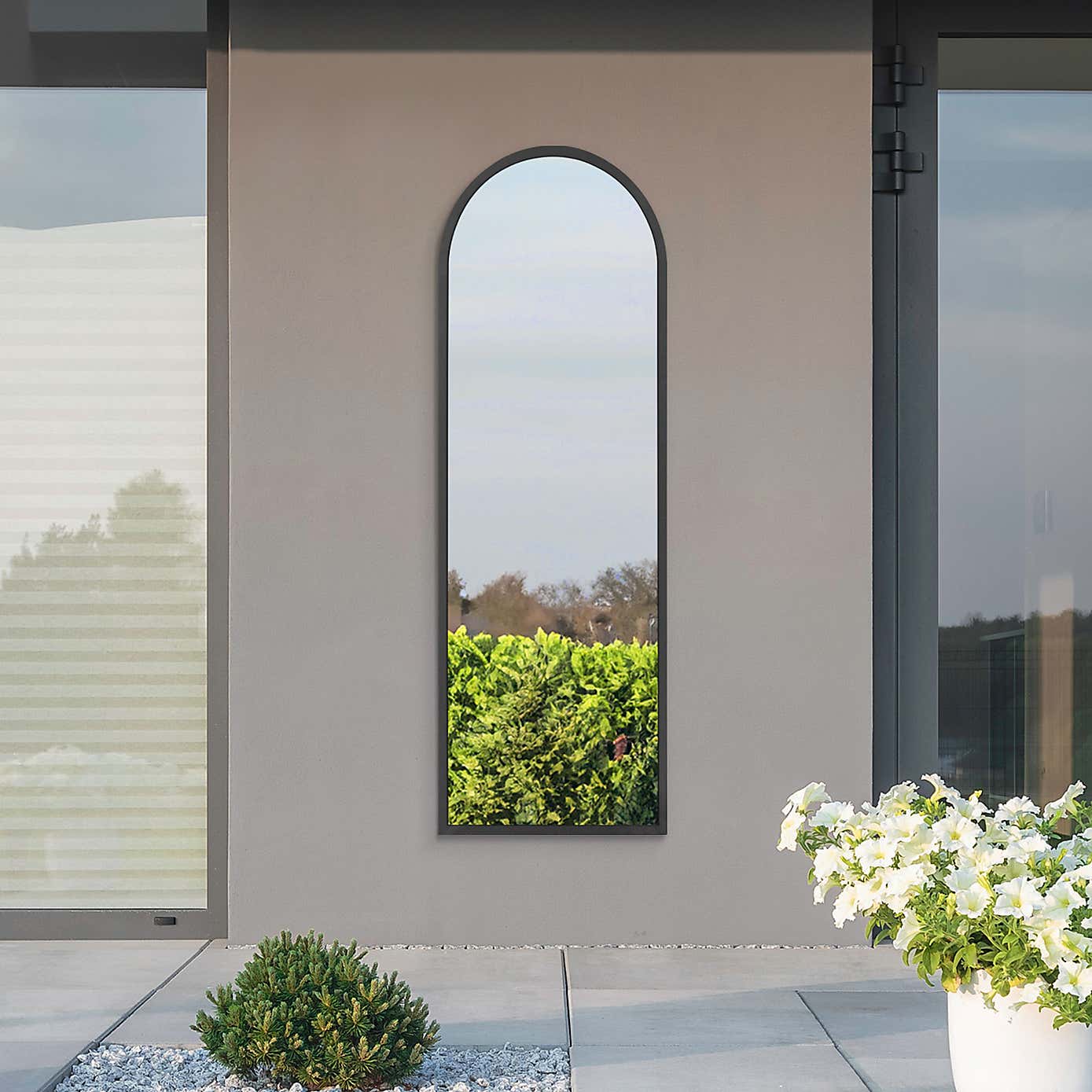 Arcus Arched Slim Indoor Outdoor Full Length Wall Mirror