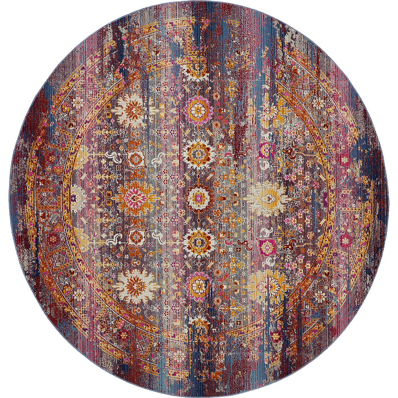 Vintage Kashan 3 Round Rug