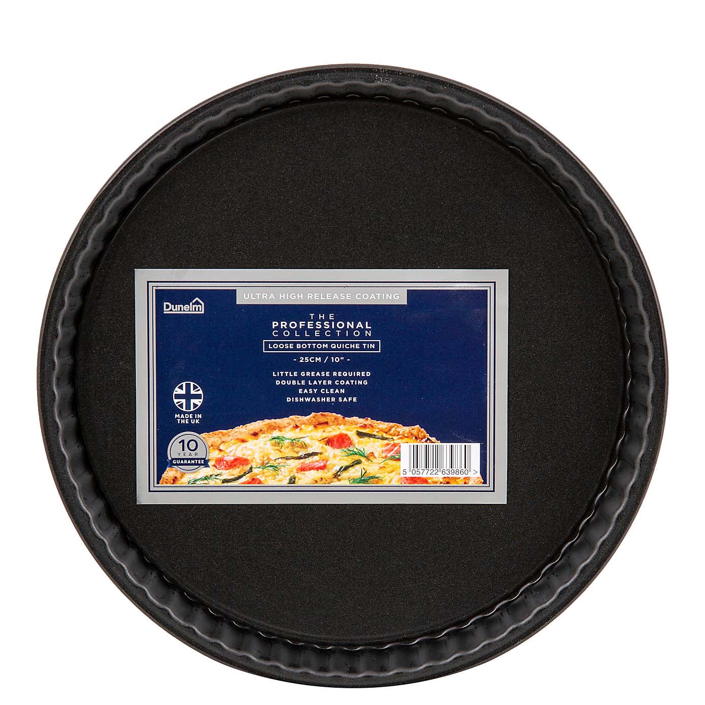 Dunelm Professional Loose Bottom Quiche Tin