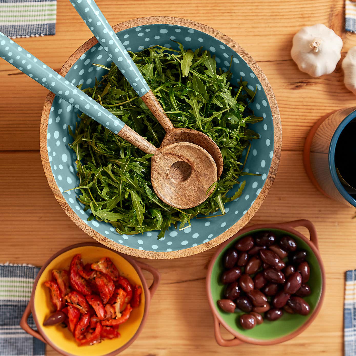 Dexam Sintra Mango Wood Spotted Salad Bowl