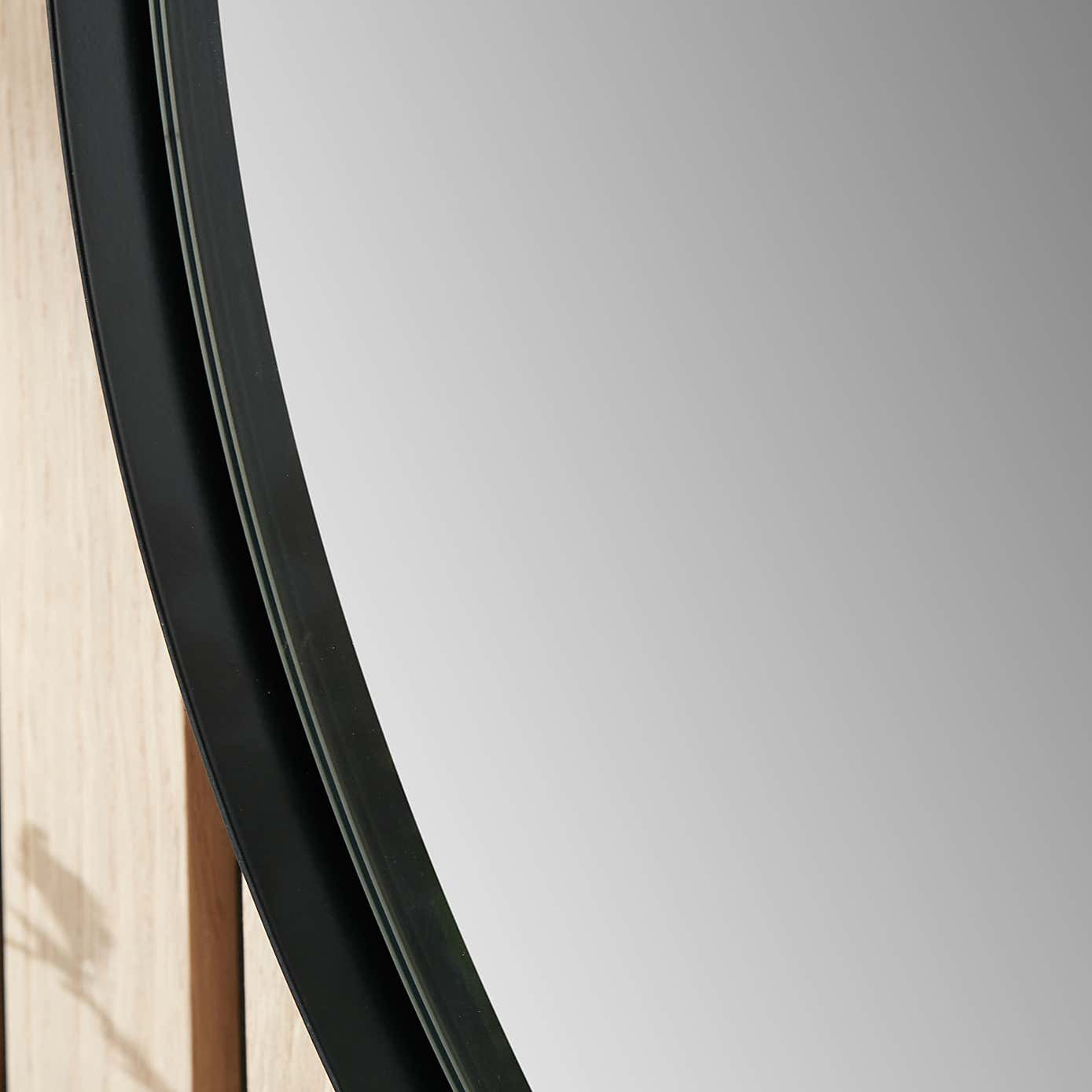 Slim Frame Round Wall Mirror