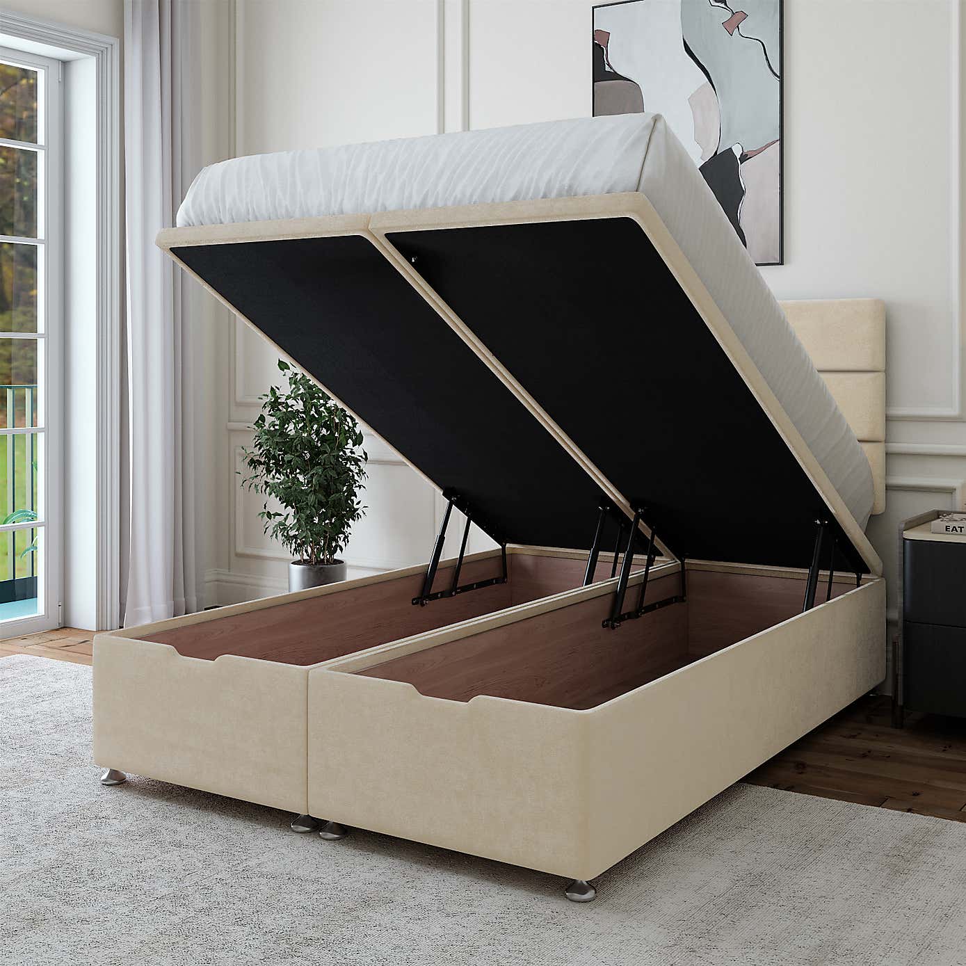 Bedmaster Plush Chenille End of Bed Ottoman Base