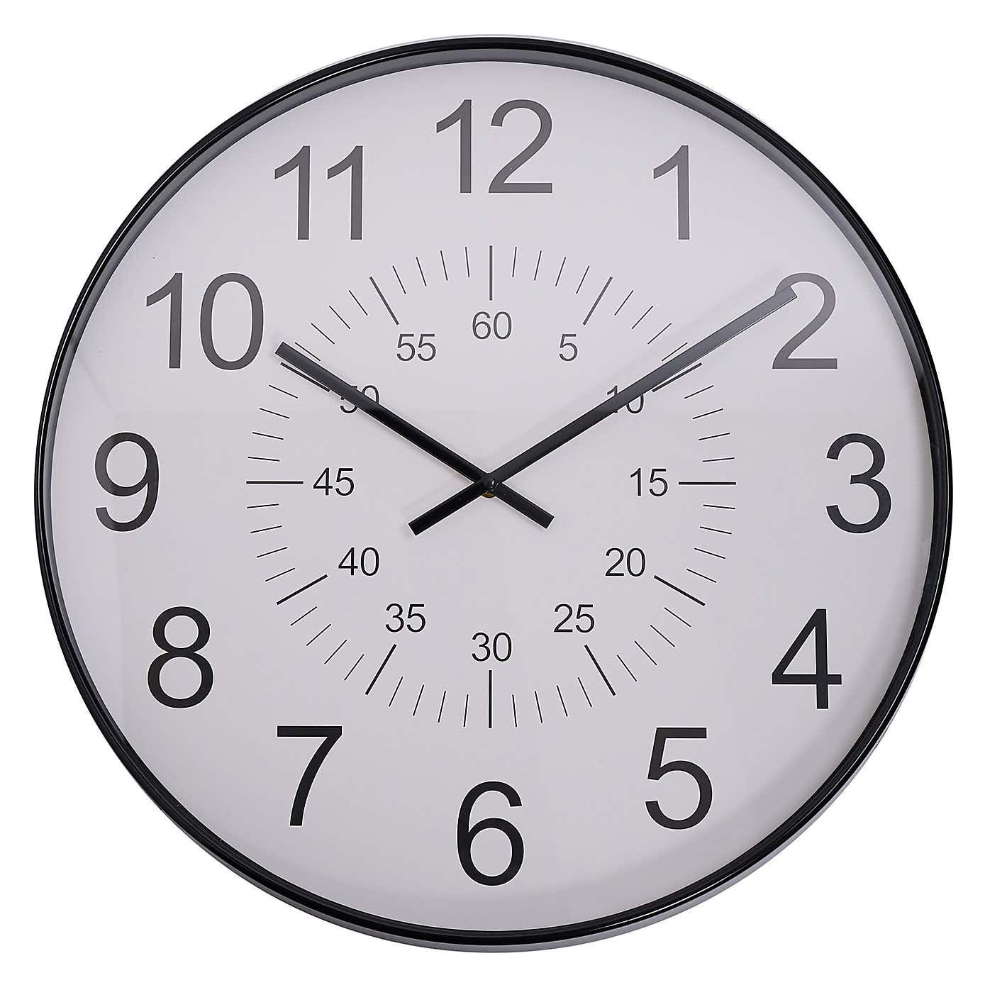 Hometime Hours & Seconds Wall Clock