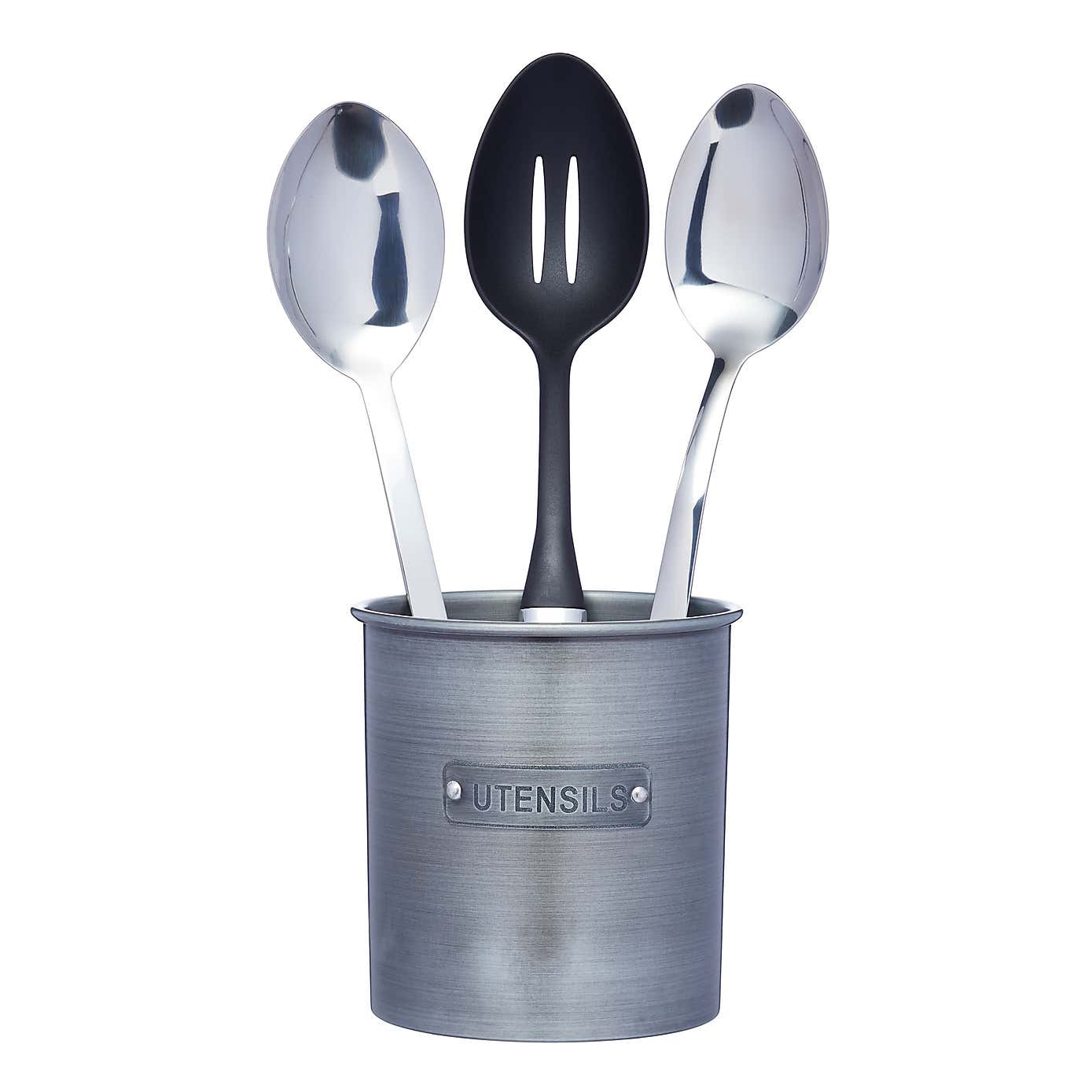 Industrial Kitchen Metal Utensil Holder