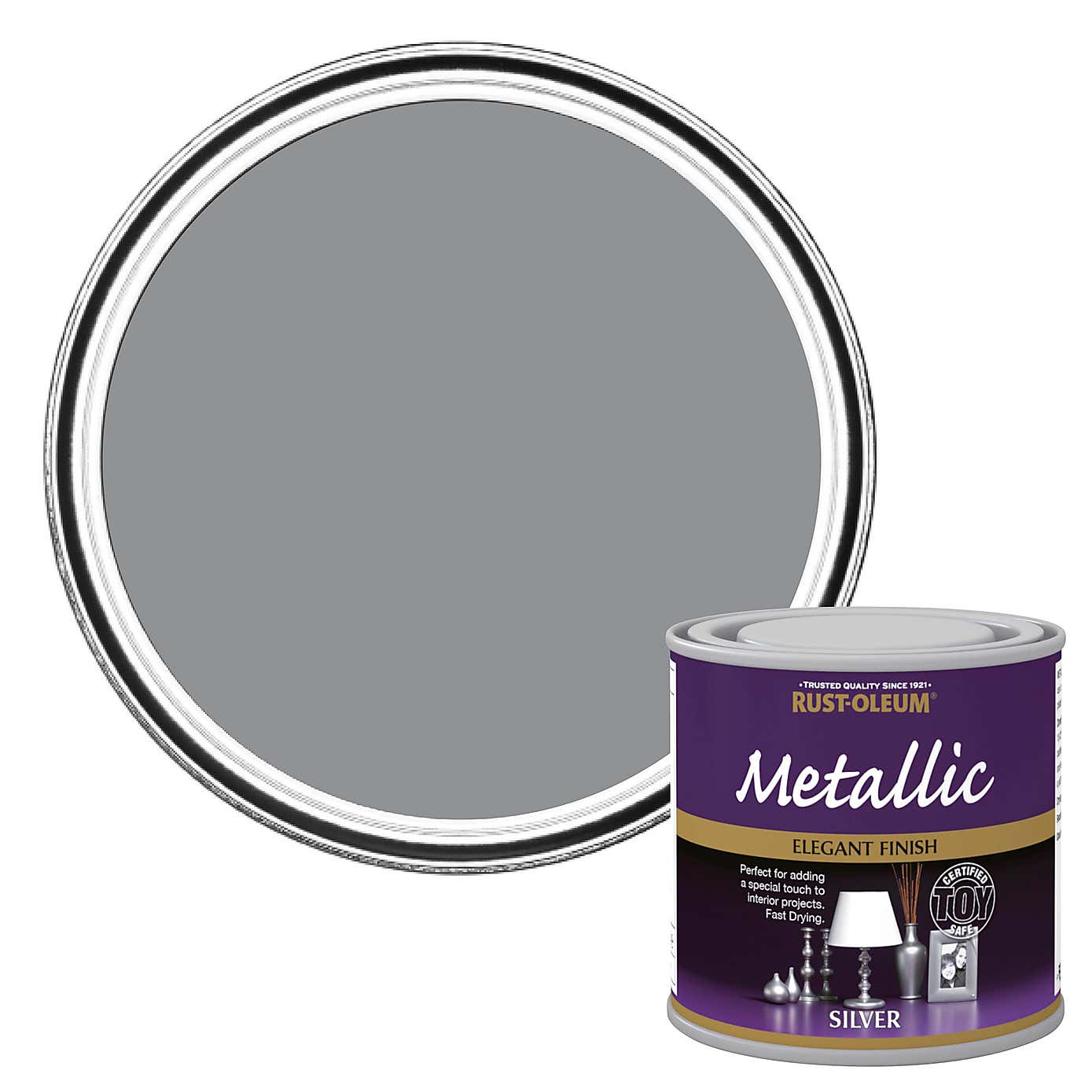 Rust-Oleum Silver Metallic Paint 250ml