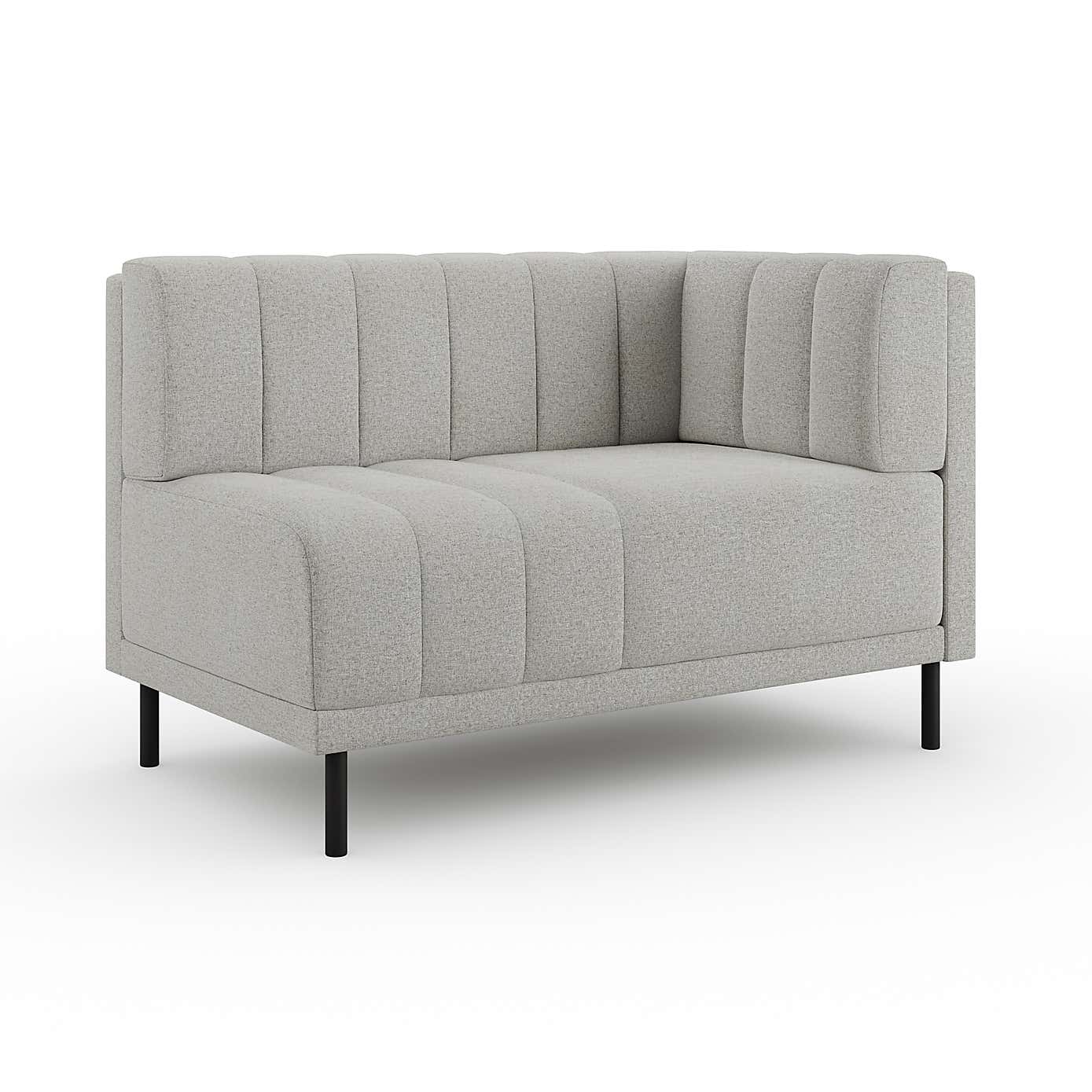 Amali Corner Dining Bench, Textured Weave