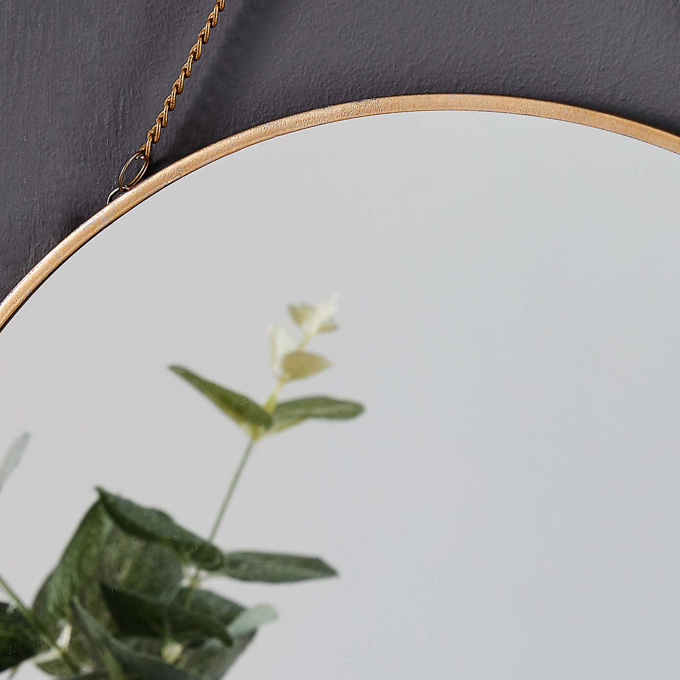Round Hanging Chain Wall Mirror