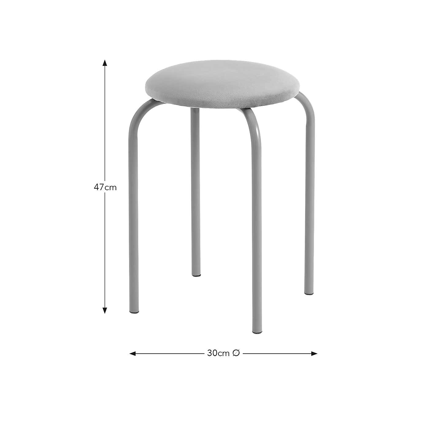 Verity Velvet Stacking Stool