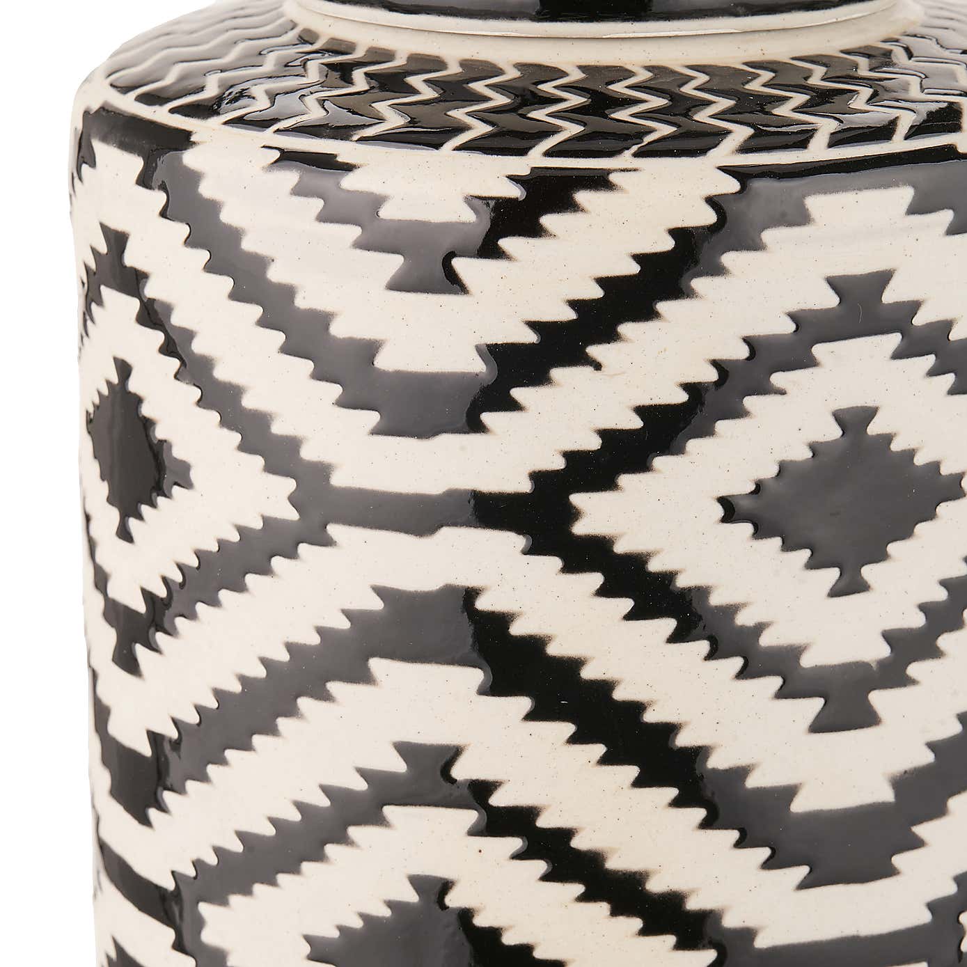 Chirala Ikat Ceramic Ginger Jar