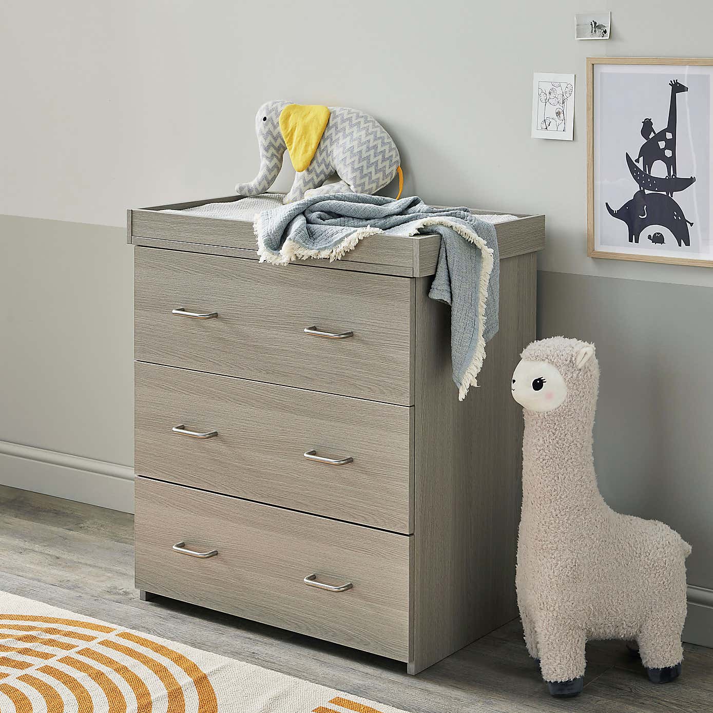 Babymore Caro 3 Drawer Chest & Changing Unit