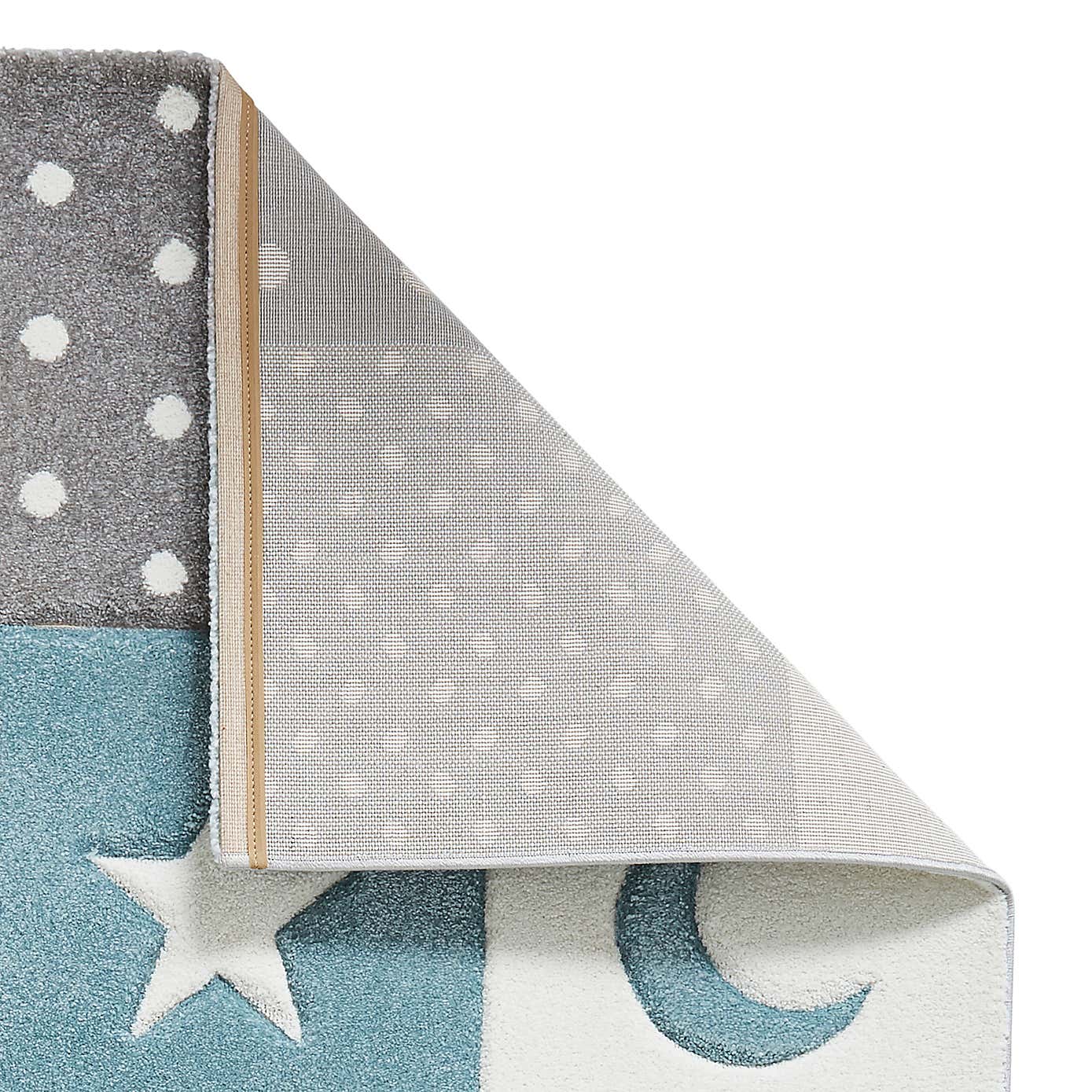 Blue Moons and Stars Dot Rug