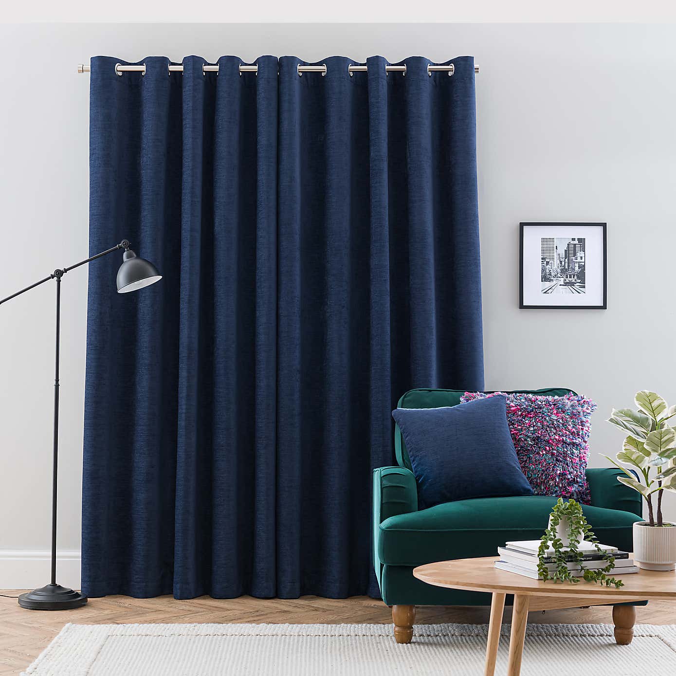 Genoa Chenille Blackout Eyelet Curtains