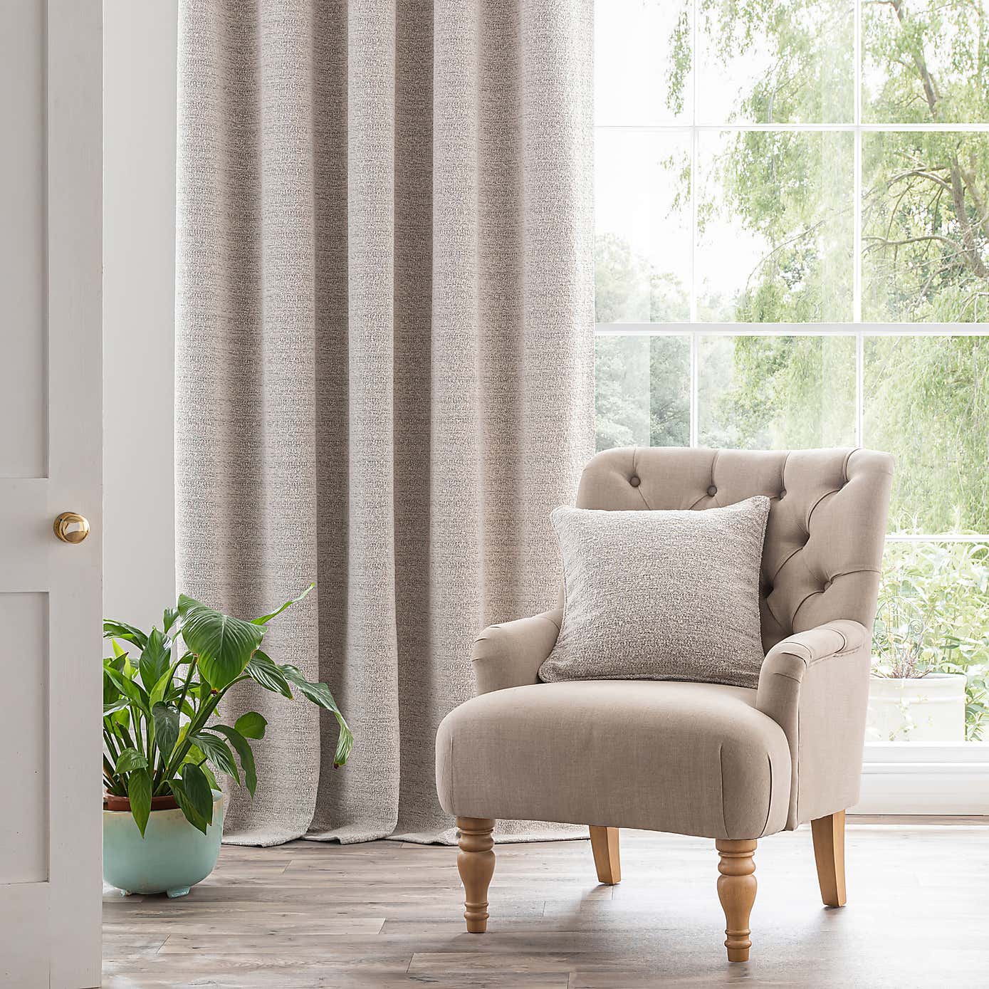 Churchgate Woodhouse Boucle Eyelet Curtains
