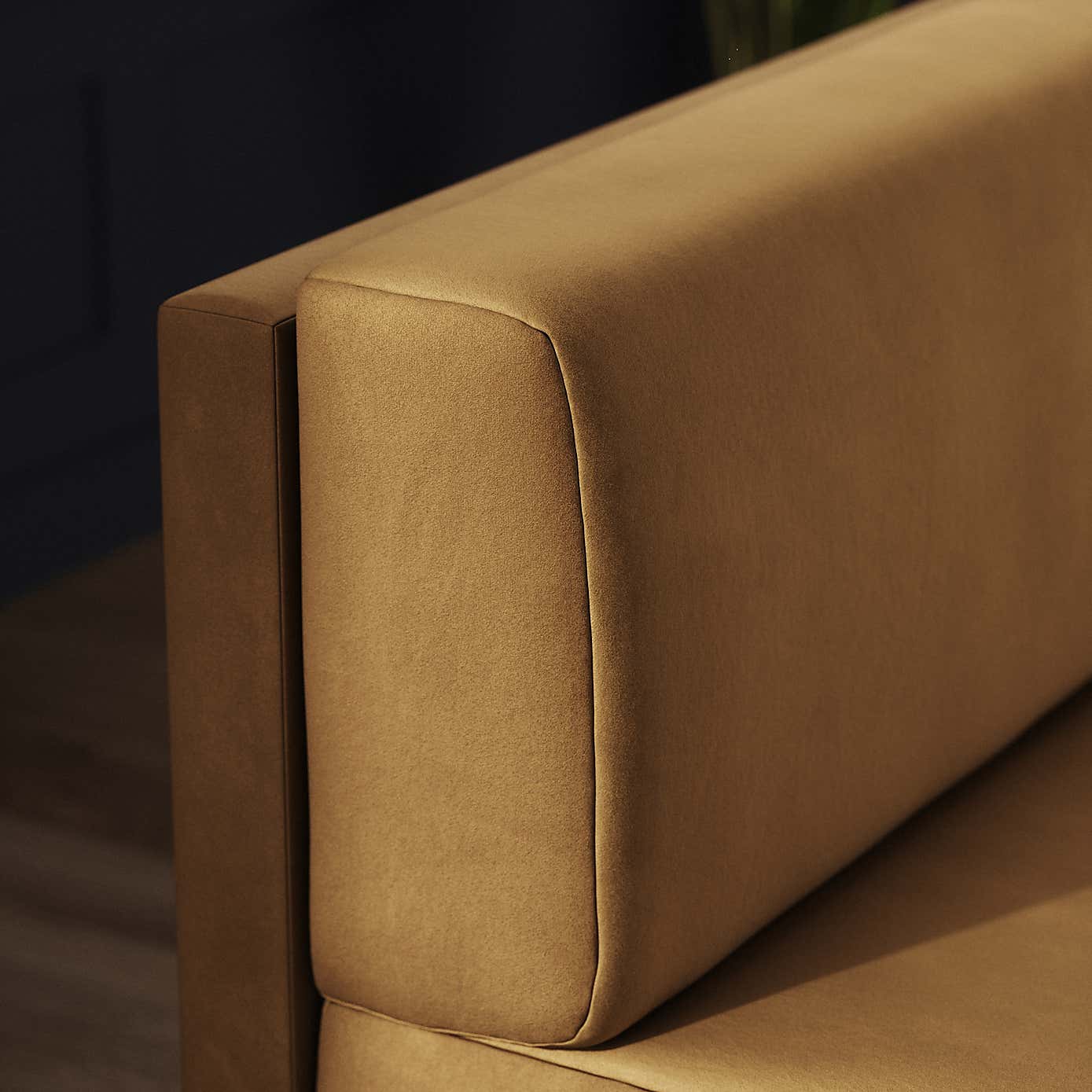 Mae Long Dining Bench, Matte Plush Velvet