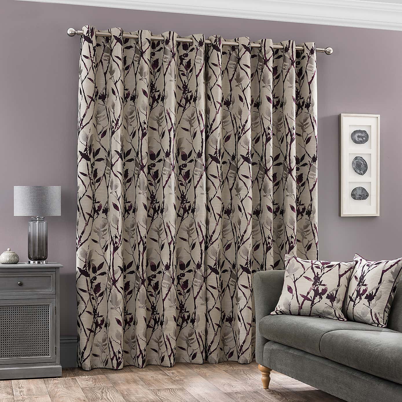 Zen Jacquard Eyelet Curtains