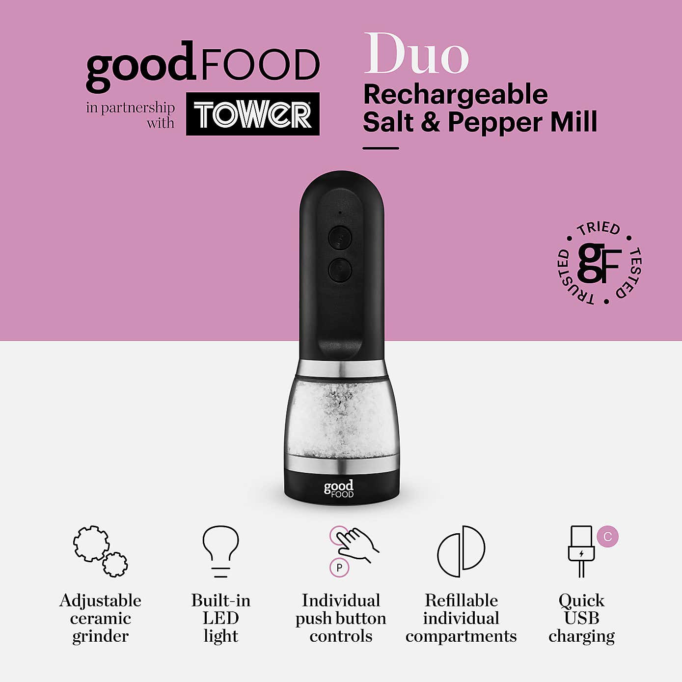 Good Food Dual Salt and Pepper Mill