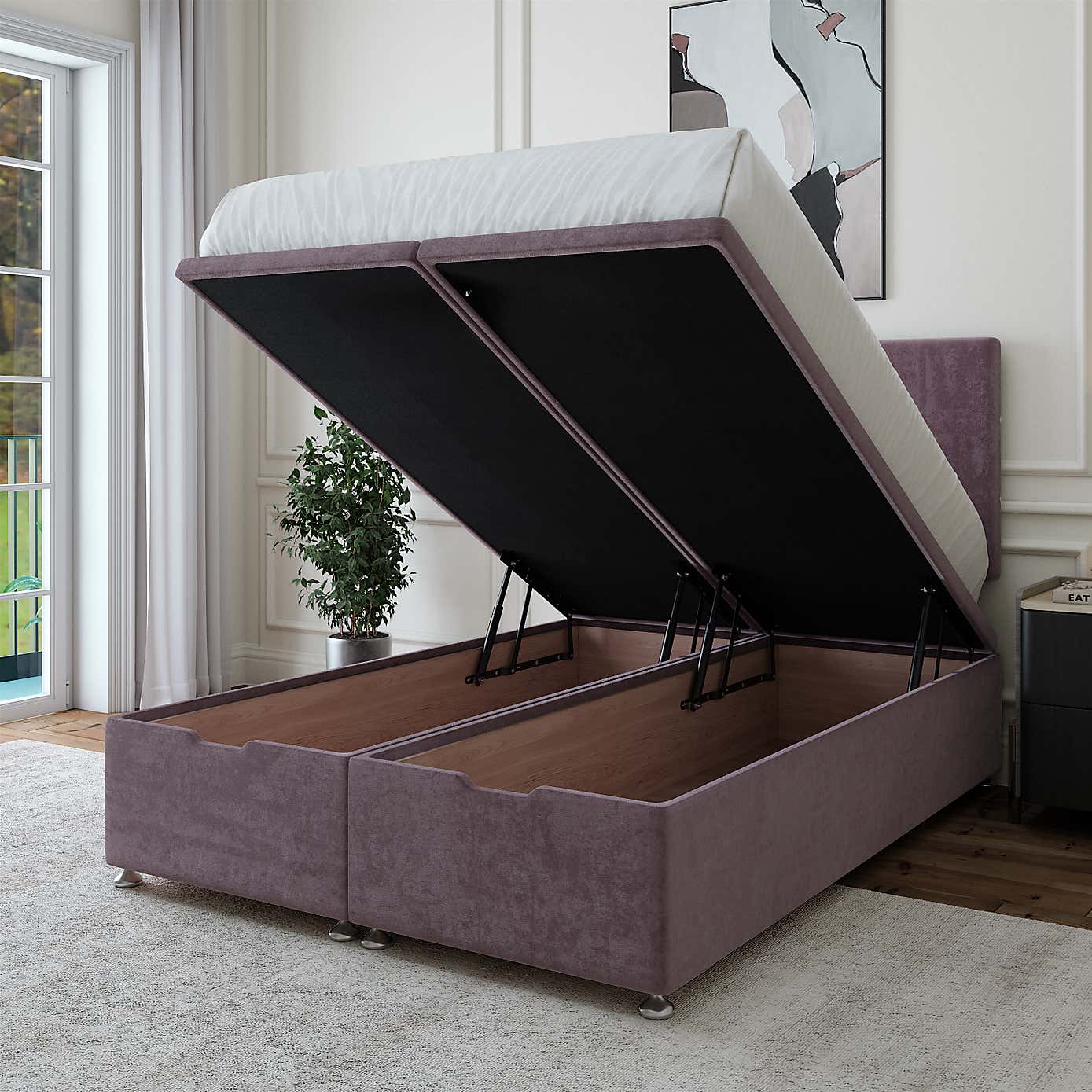 Bedmaster Plush Chenille End of Bed Ottoman Base