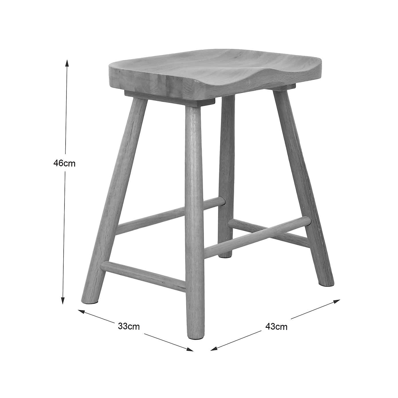 Loxwood Table Height Bar Stool, Solid Oak