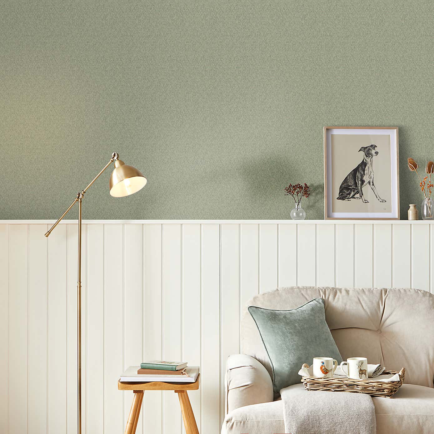Churchgate Herringbone Wallpaper