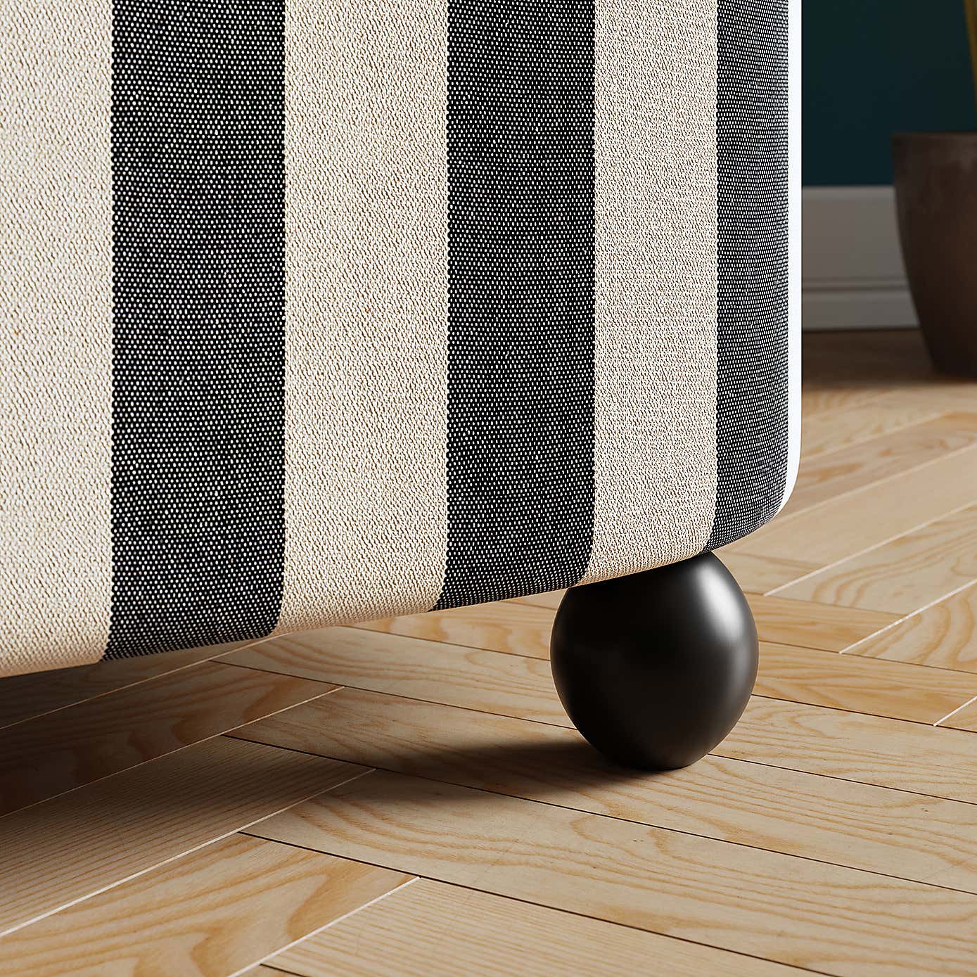 Nylah Linford Stripe Storage Ottoman