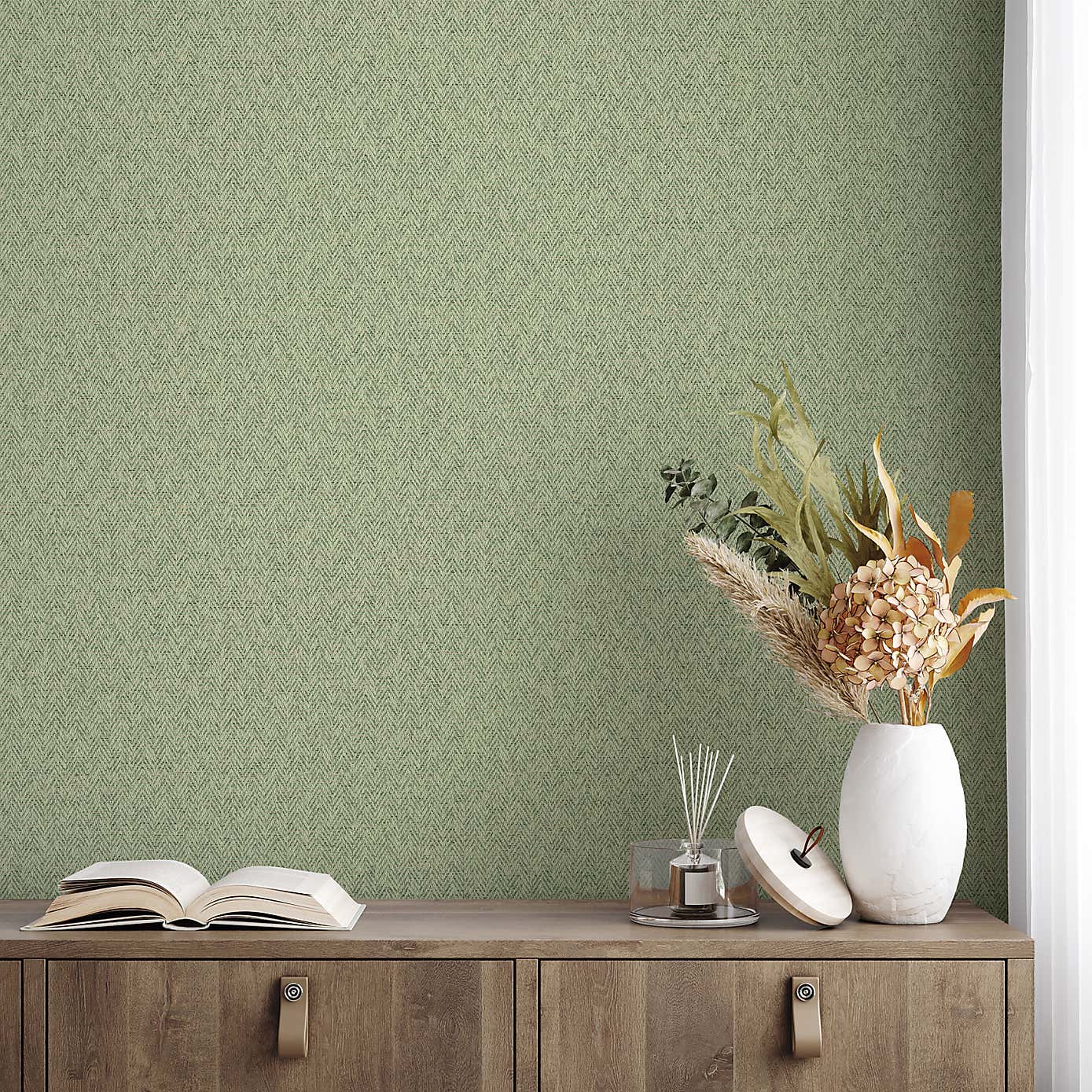 Churchgate Herringbone Wallpaper
