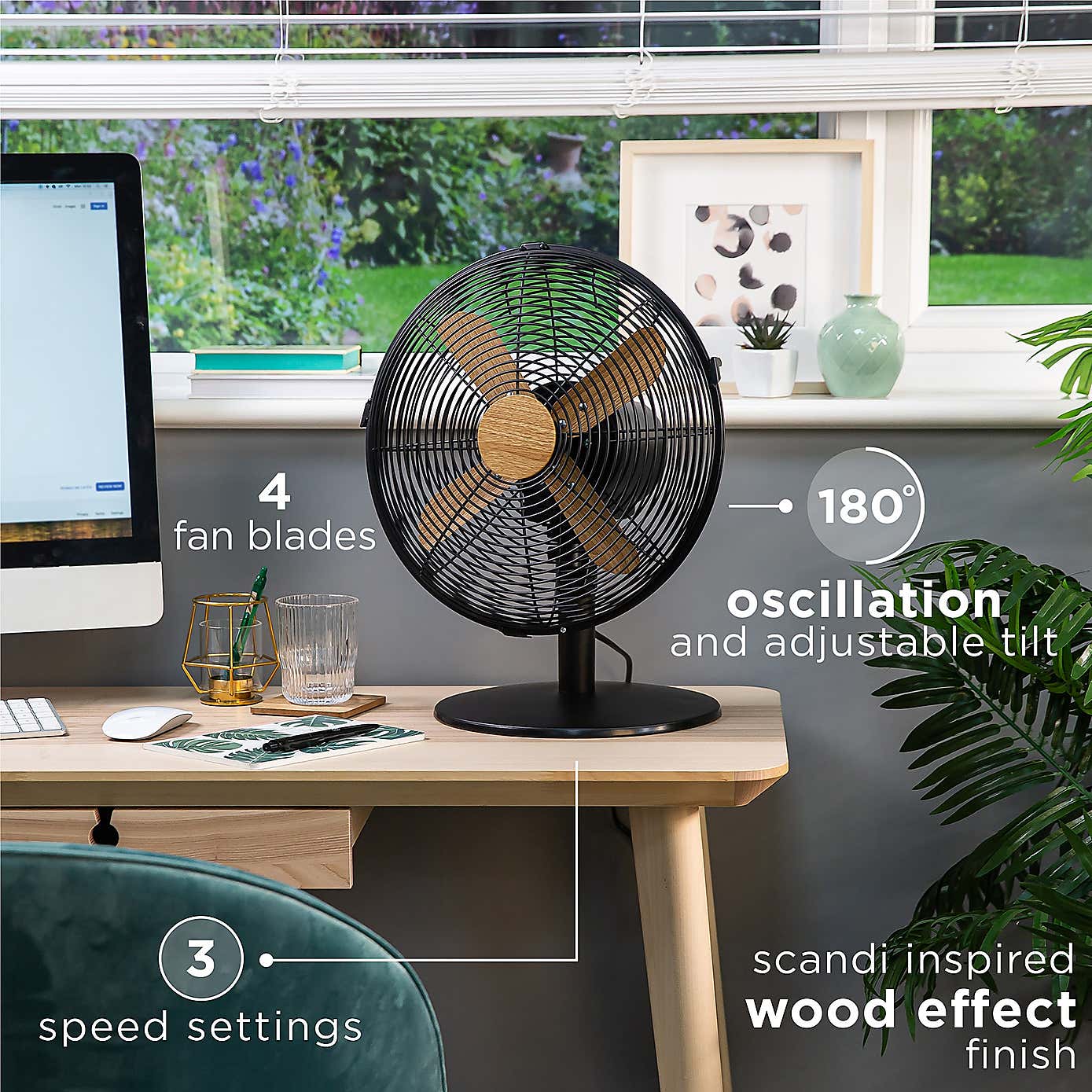 Russell Hobbs Scandi Style 12 Inch Desk Fan