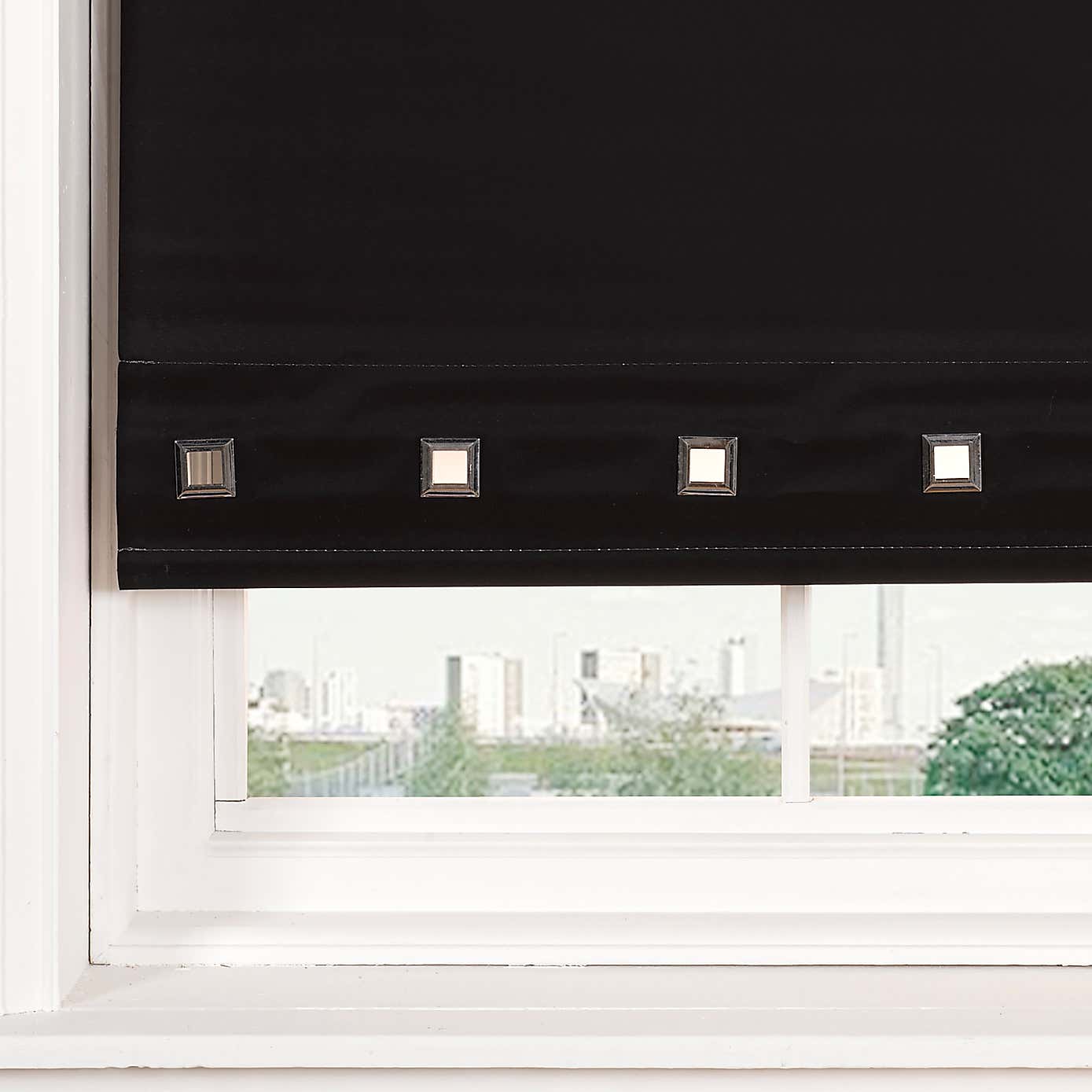 Square Eyelet Roller Blind