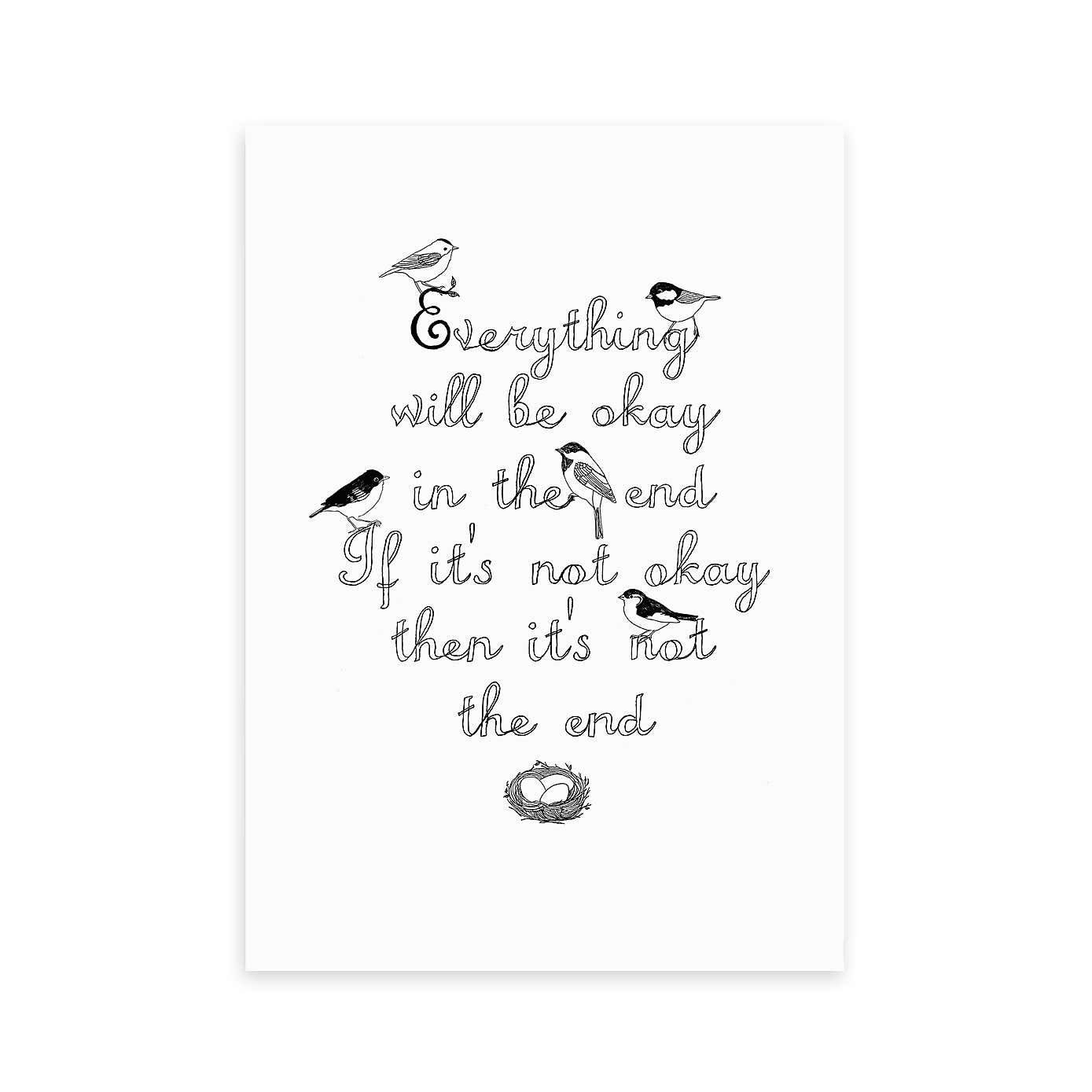 East End Prints Everything Will Be Okay Framed Print