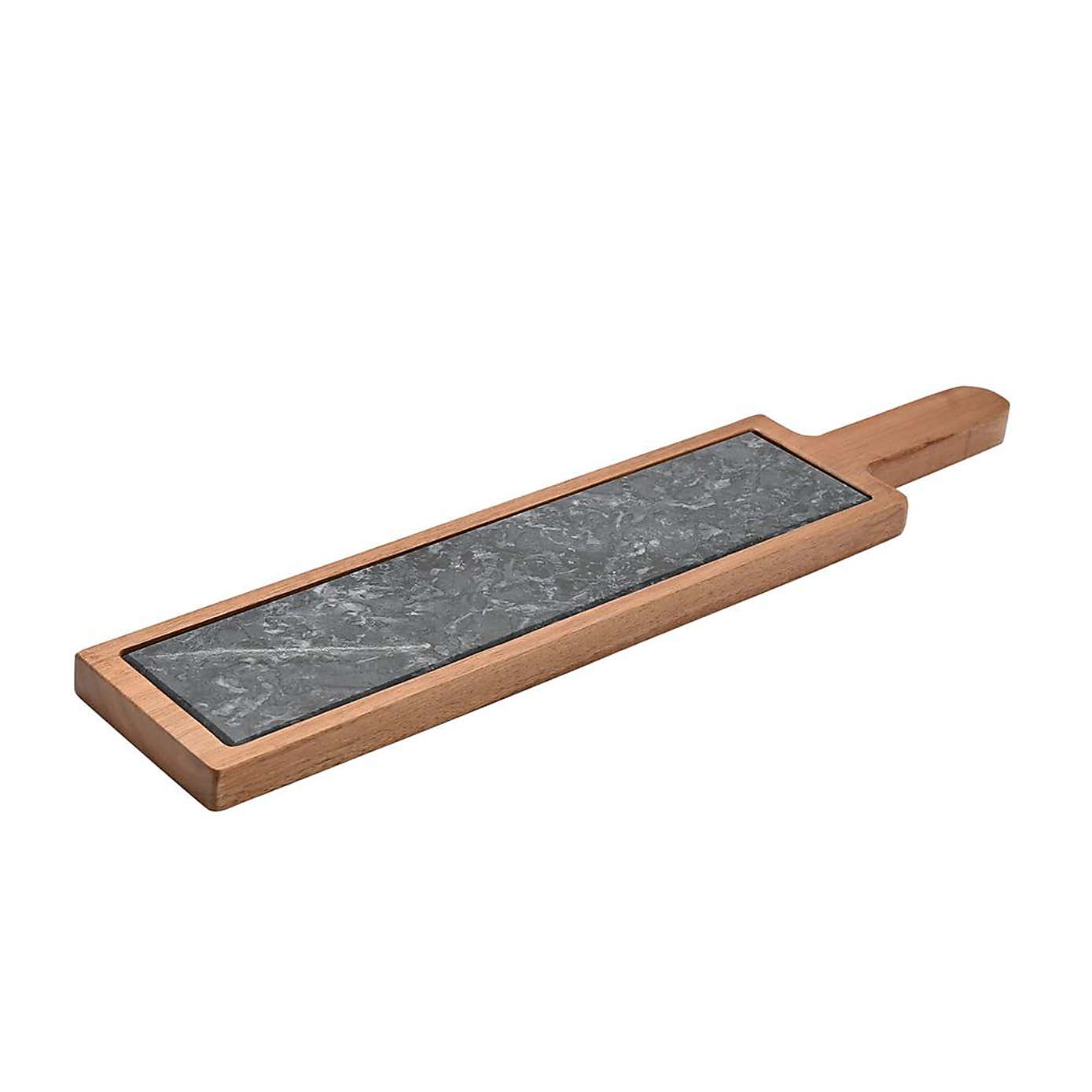 Hestia Marble and Acacia Wood Serving Board