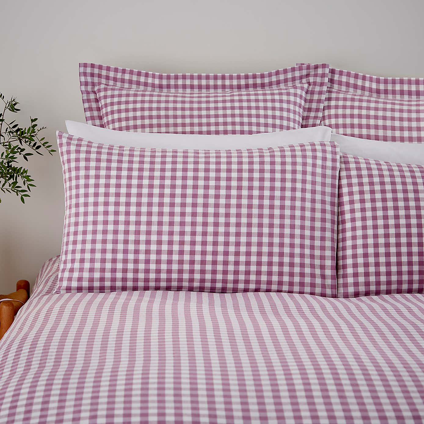 Portloe Gingham Woven Cotton Standard Pillowcase Pair