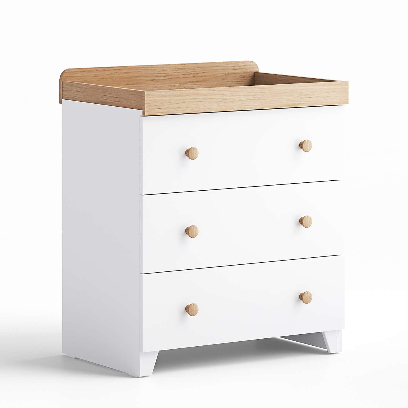 Little Acorns Classic Oak Effect 3 Drawer Chest and Wardrobe Nursery Set