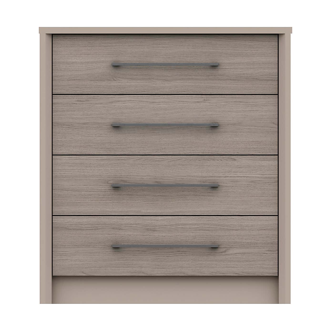 Dolan Grey Oak Effect 4 Drawer Chest