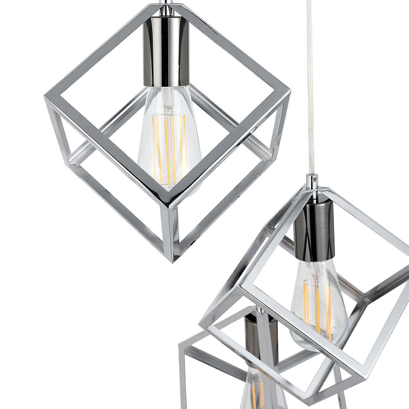 Alessio Metal Five Cube Pendant, Nickel