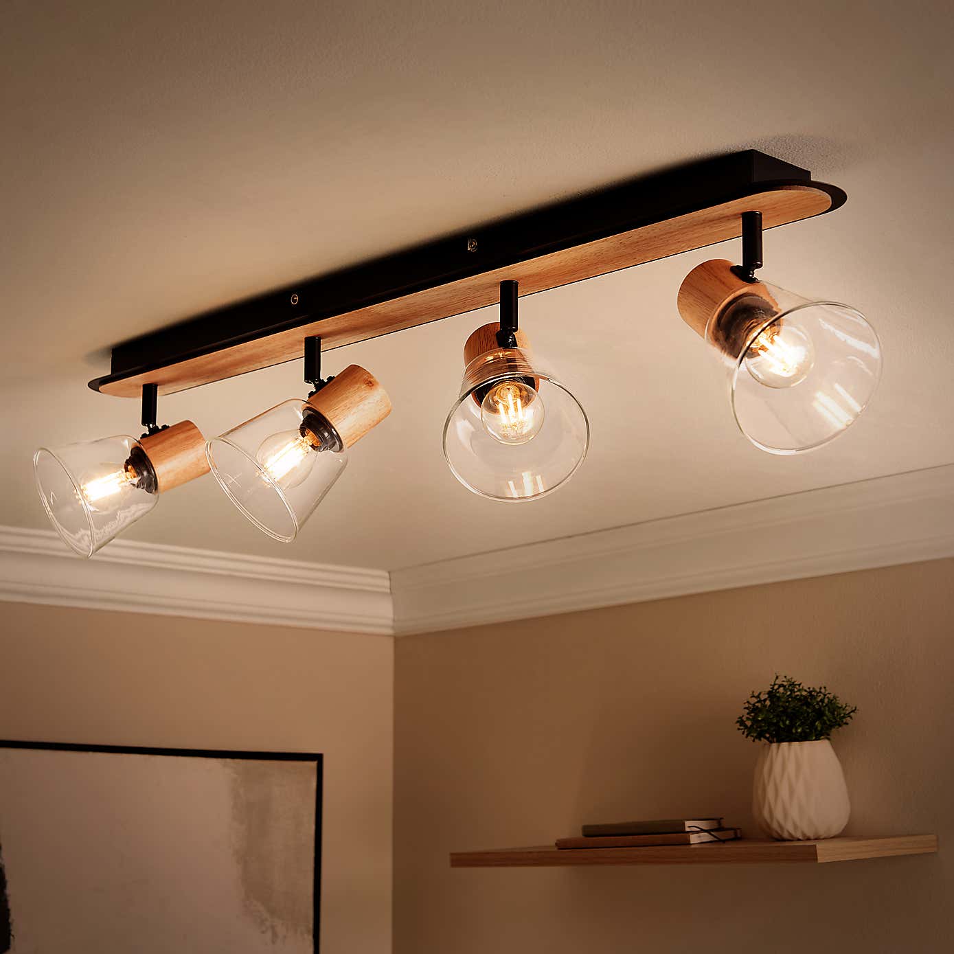 Zoya Industrial 4 Light Adjustable Spotlight Bar