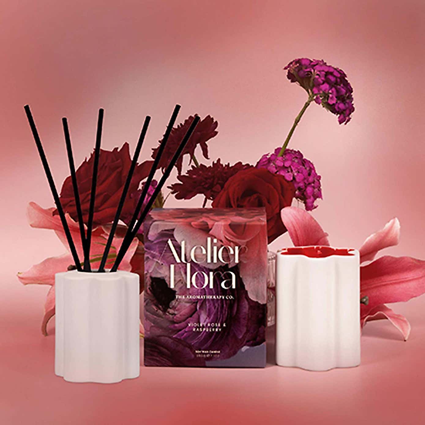 Aromatherapy Co Atelier Flora Violet Rose and Raspberry Diffuser