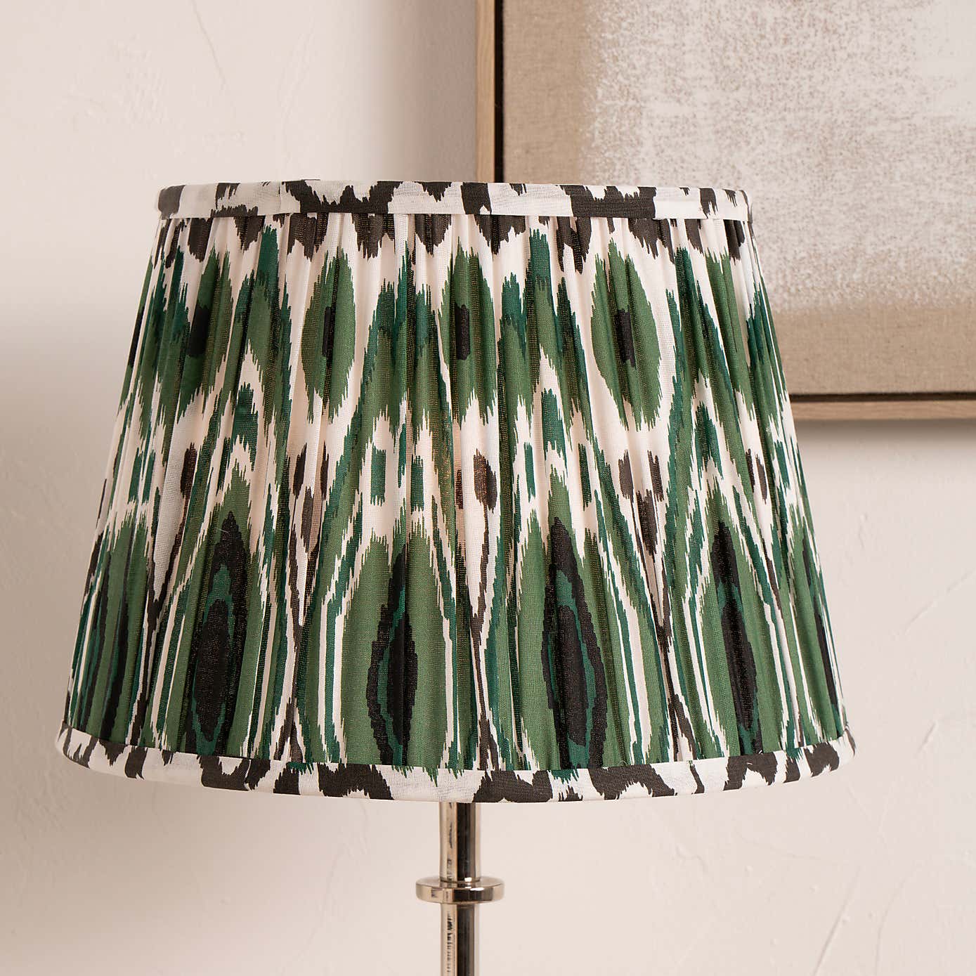 Izara Ikat Patterned Gathered Tapered Shade