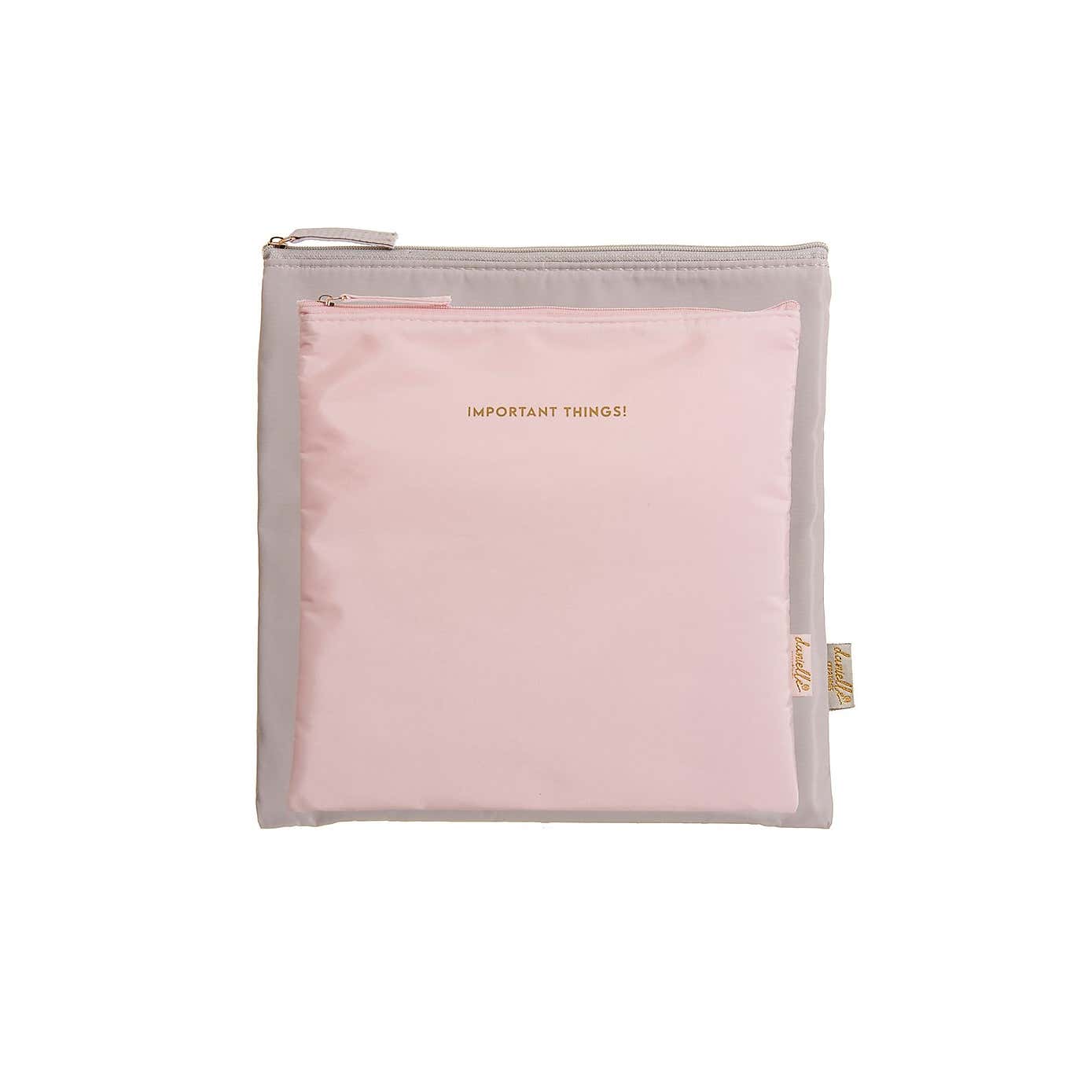 Pack of 2 Upper Canada Danielle Creations Flat Cosmetic Pouches