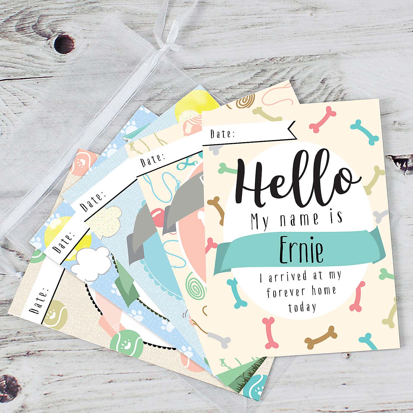 Personalised Puppy Cards Milestone Moments