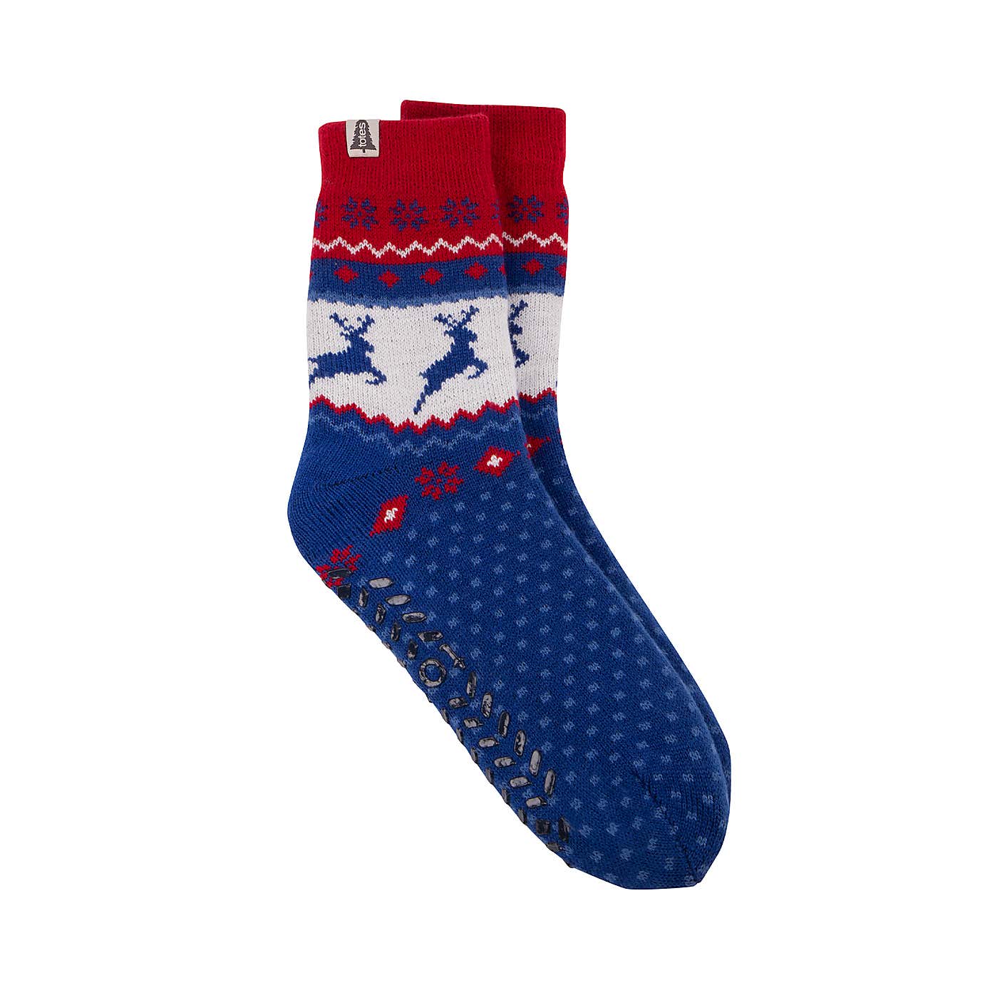 totes Sherpa Lined Fair Isle Slipper Socks