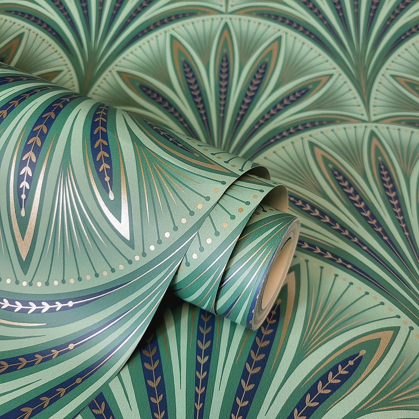 Nouveau Metallic Fan Wallpaper