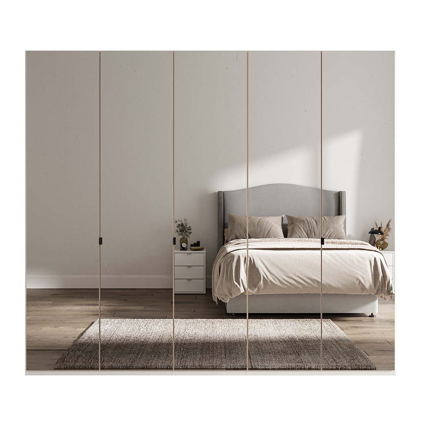 Wiemann Kahla 5 Door Mirrored Wardrobe