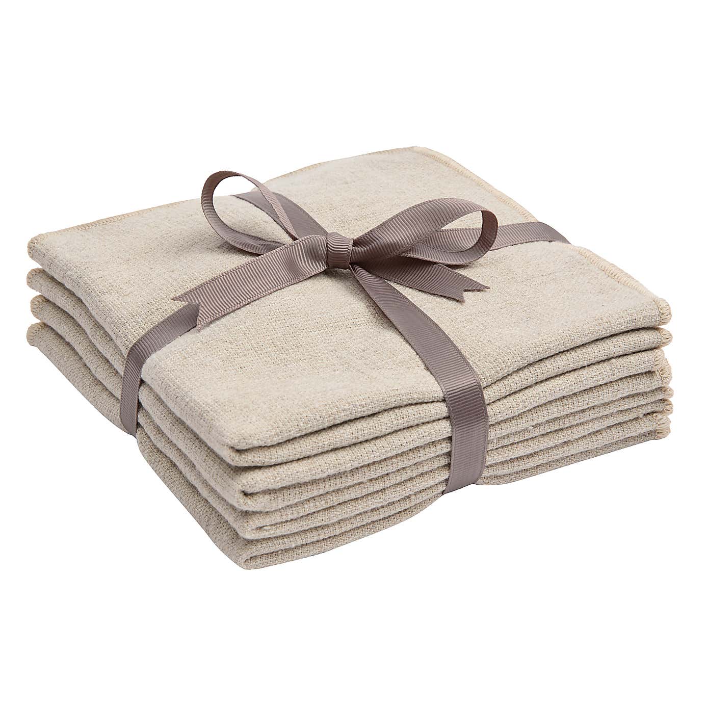 Pack of 4 Dishcloths Natural