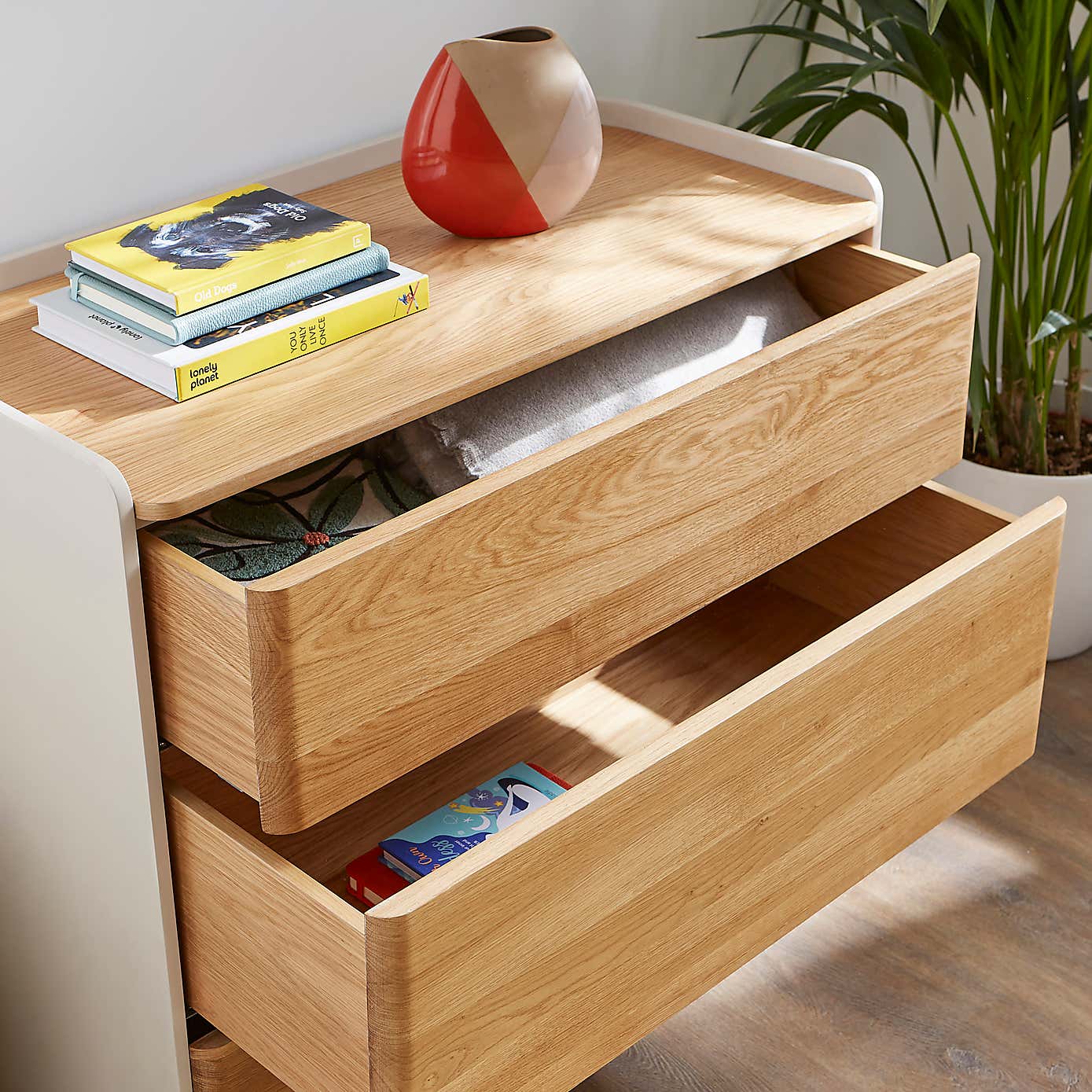 Reggie 3 Drawer Chest, Oak Effect