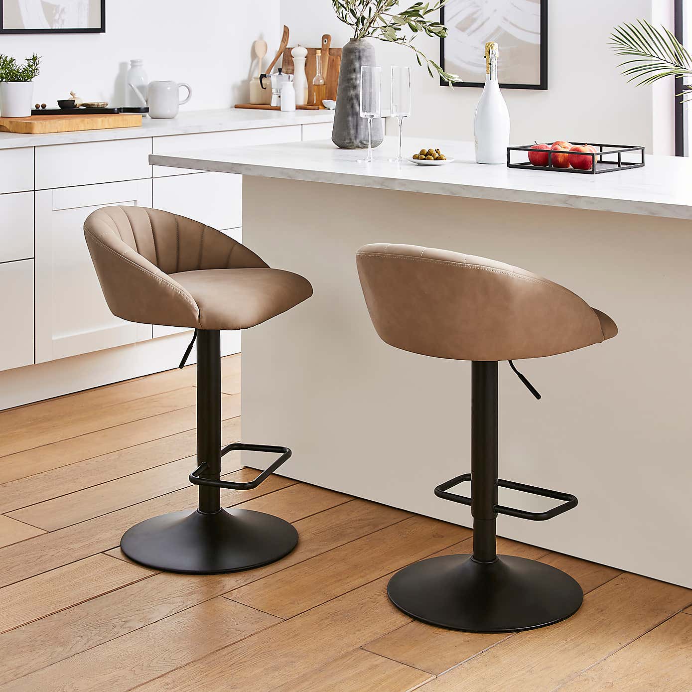 Lowen Faux Leather Bar Stool