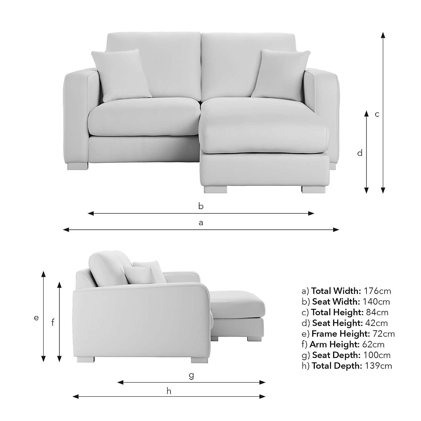 Carson Tonal Boucle Compact Corner Chaise Sofa