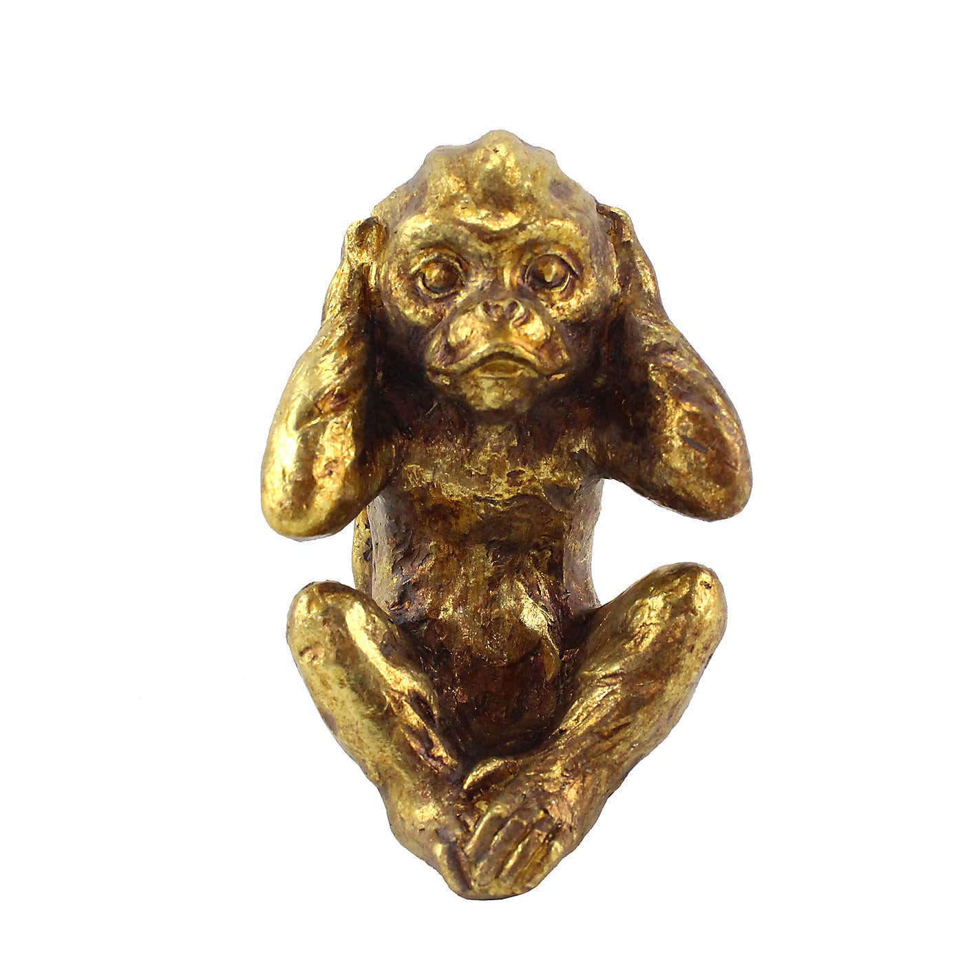 Hear No Evil Resin Monkey Ornament