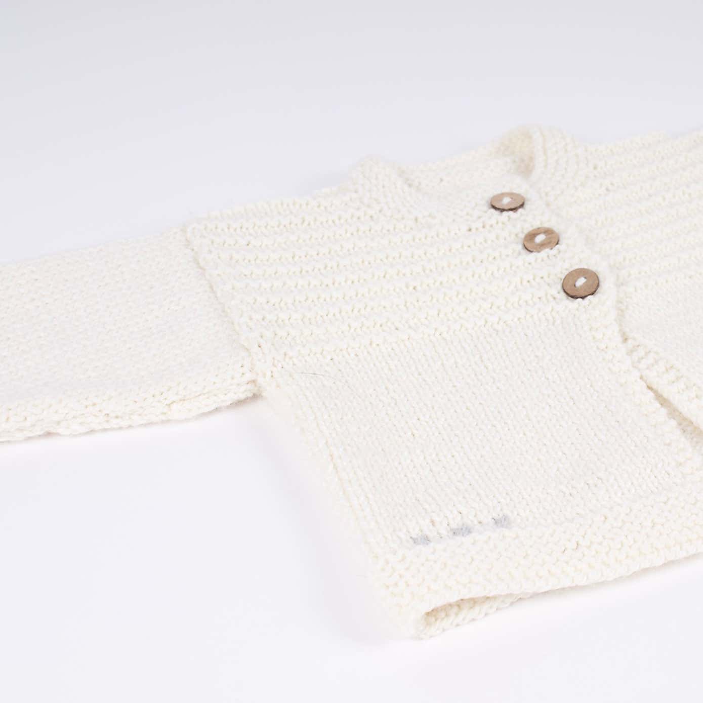 Wool Couture Ridged Baby Cardigan Knitting Kit