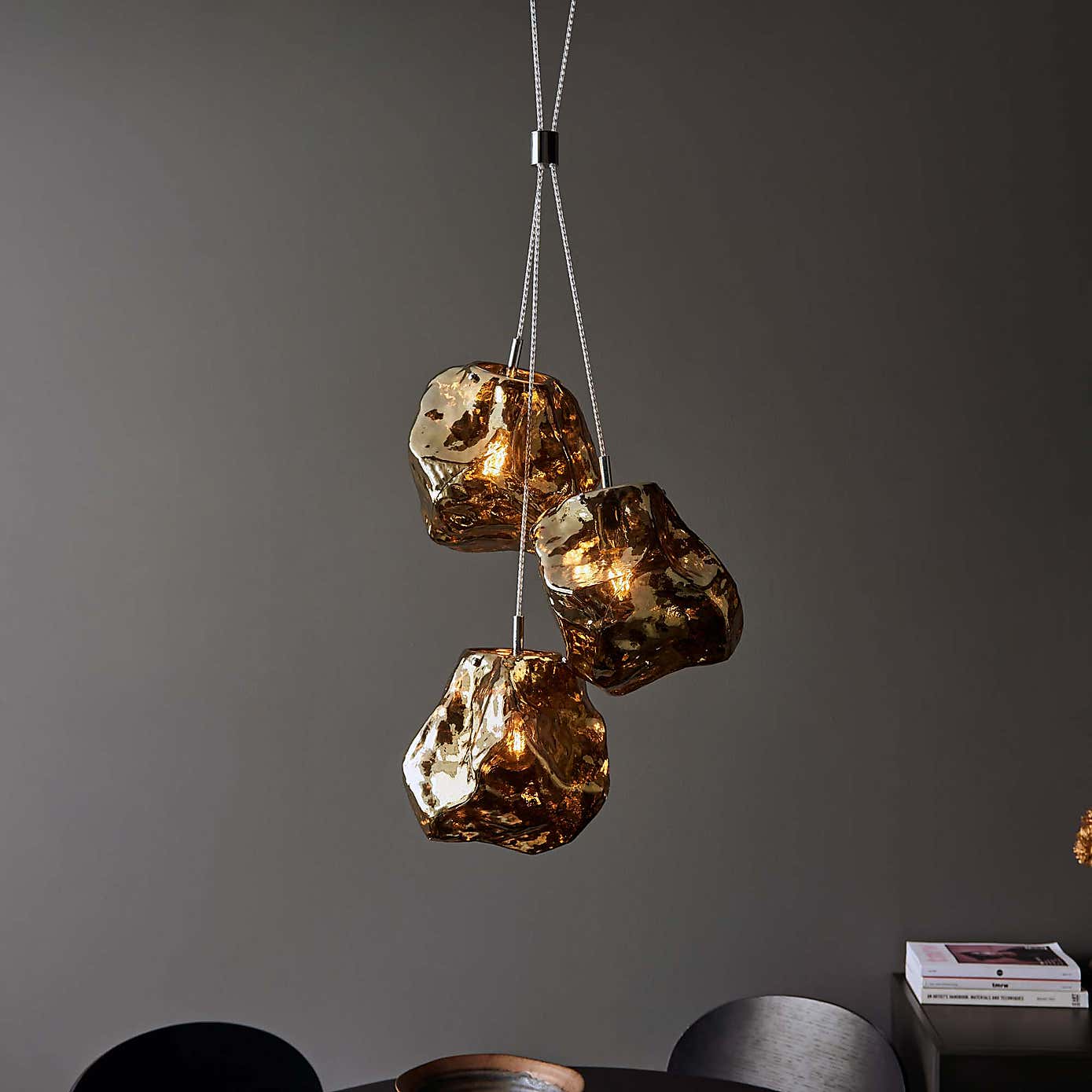 Vogue Omar 3 Light Cluster Ceiling Fitting